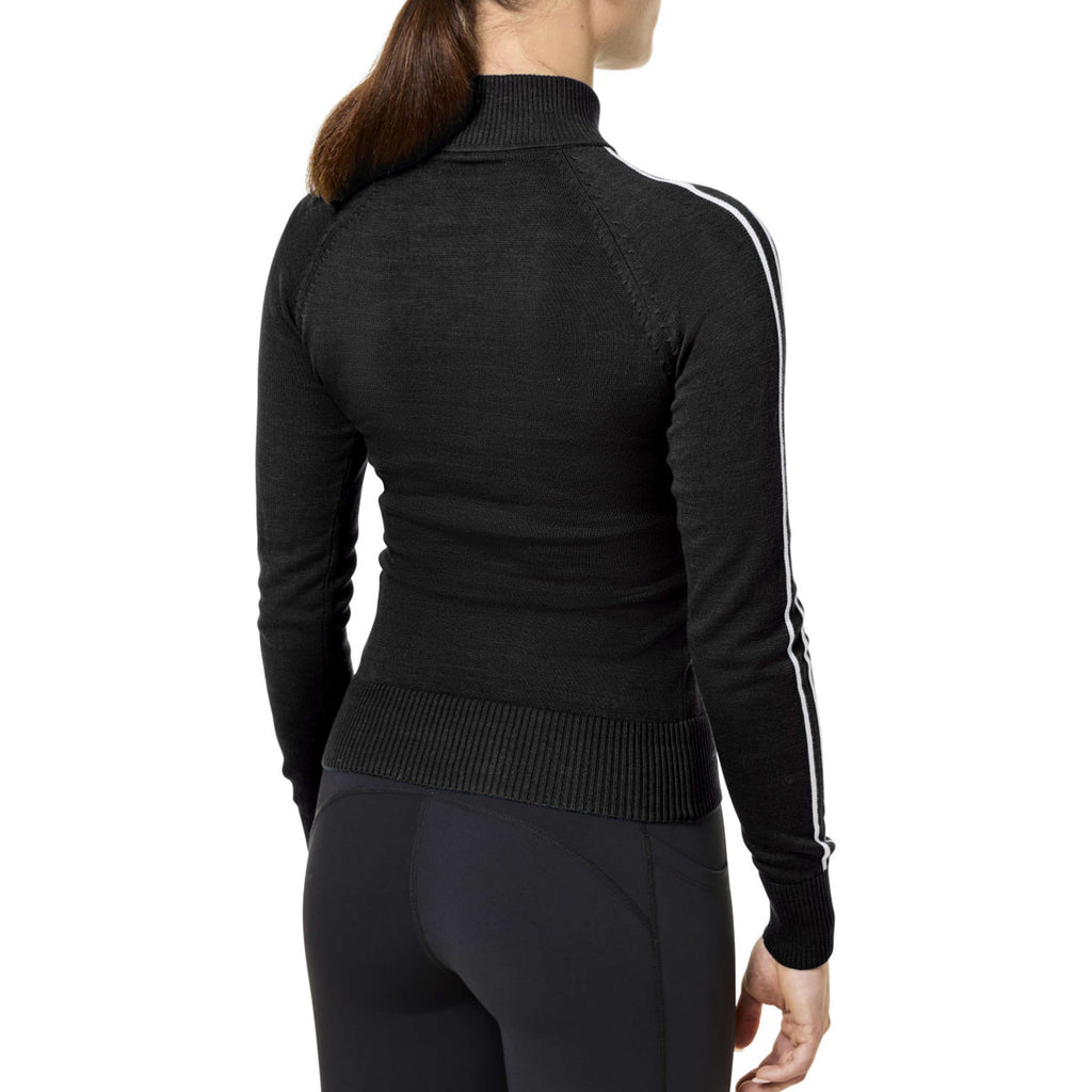Equestrian Stockholm Knitted Zip Top Czarny