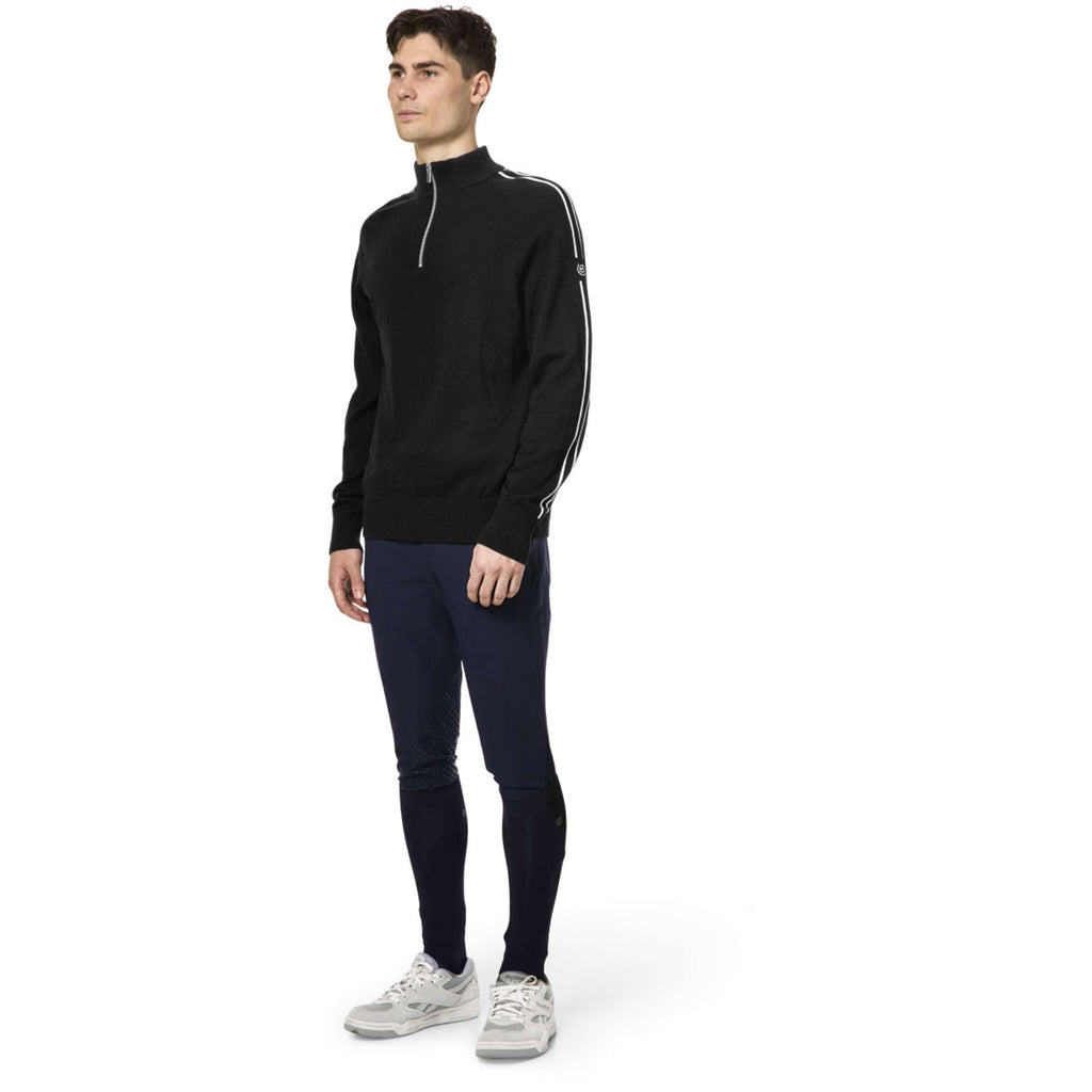 Equestrian Stockholm Knitted Zip Top Męski Czarny