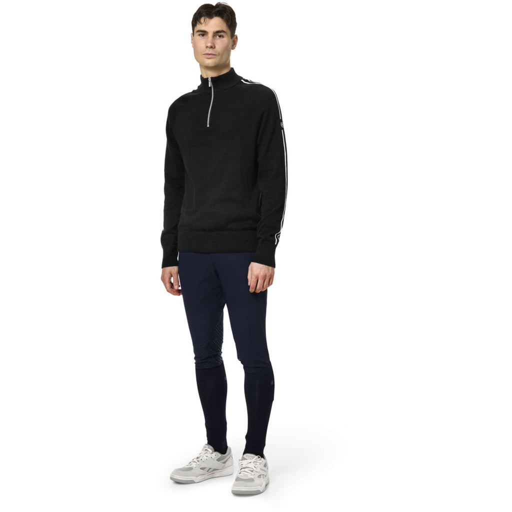 Equestrian Stockholm Knitted Zip Top Męski Czarny