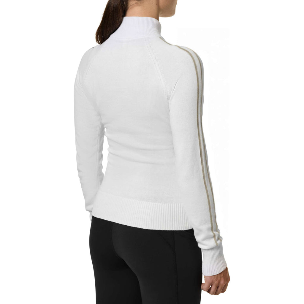 Equestrian Stockholm Knitted Zip Top Biały