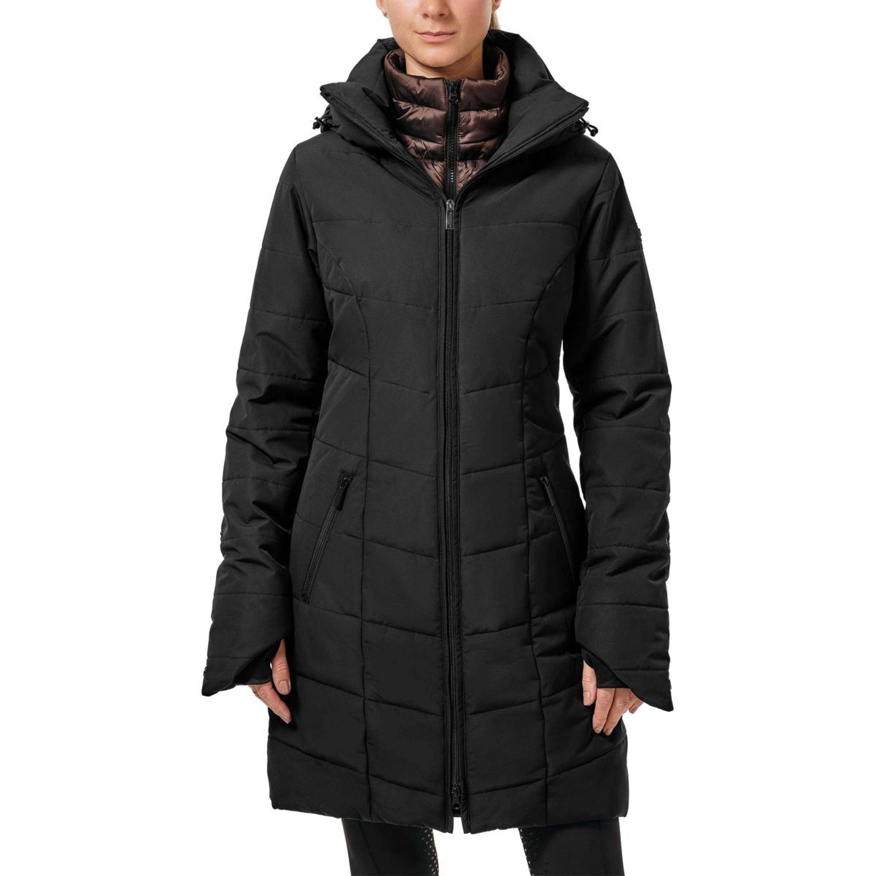 Equestrian Stockholm Płaszcz Zimowy Denali Black Mocha