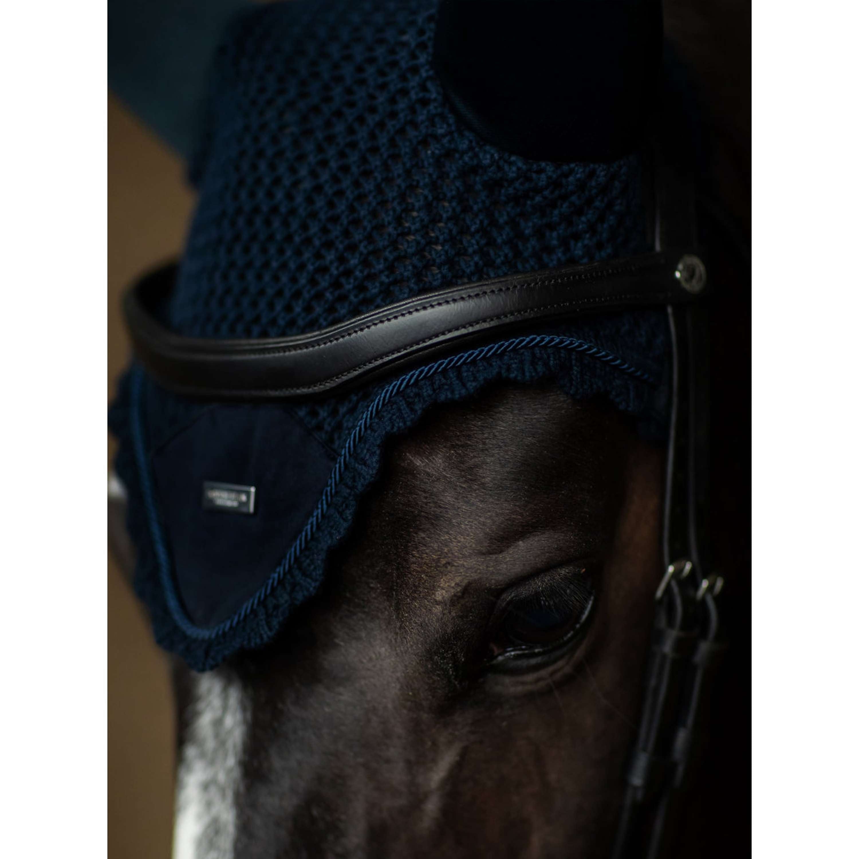 Equestrian Stockholm Siateczka Na Uszy Soundless Granatowy/Srebrny