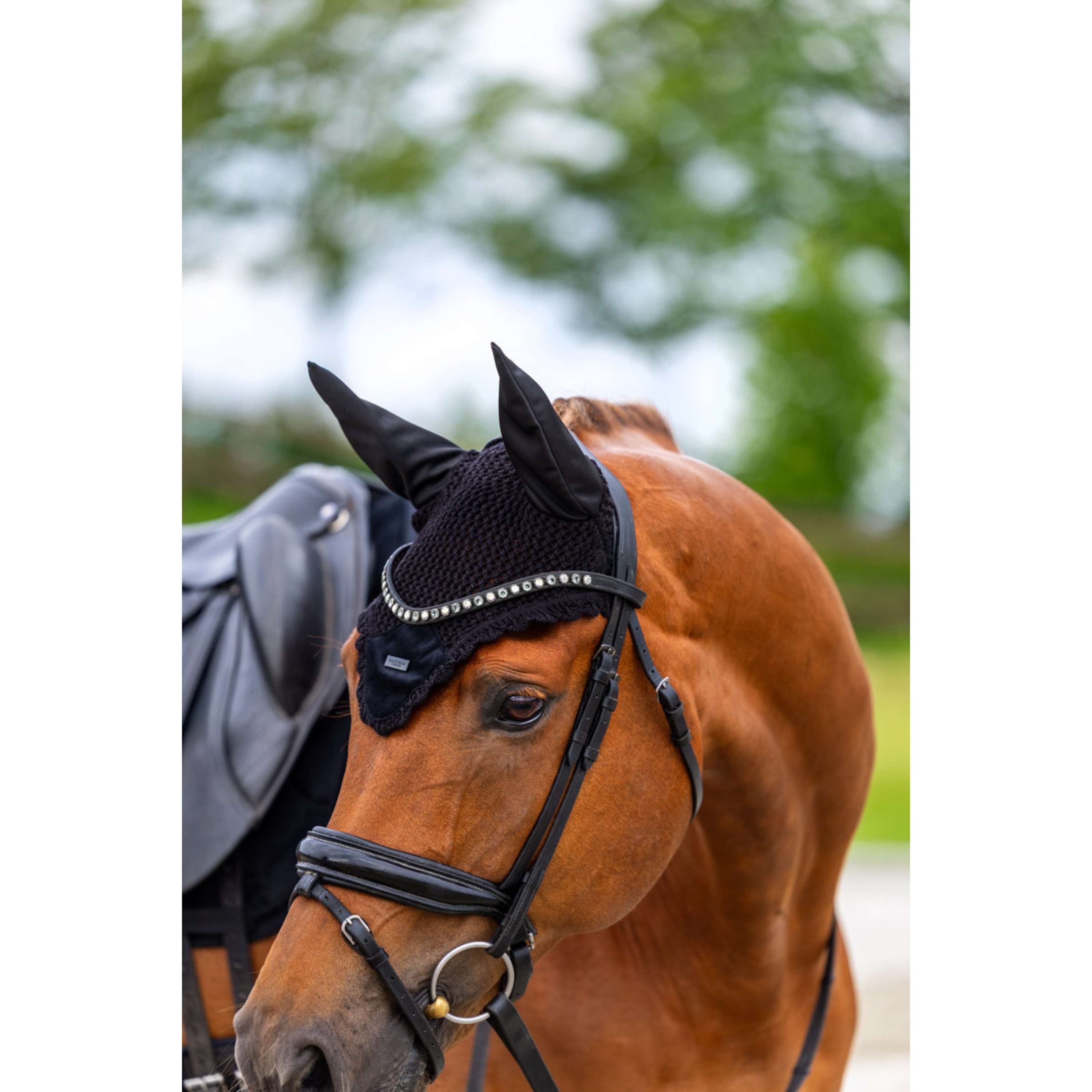 Equestrian Stockholm Siateczka Na Uszy Velvet Czarny