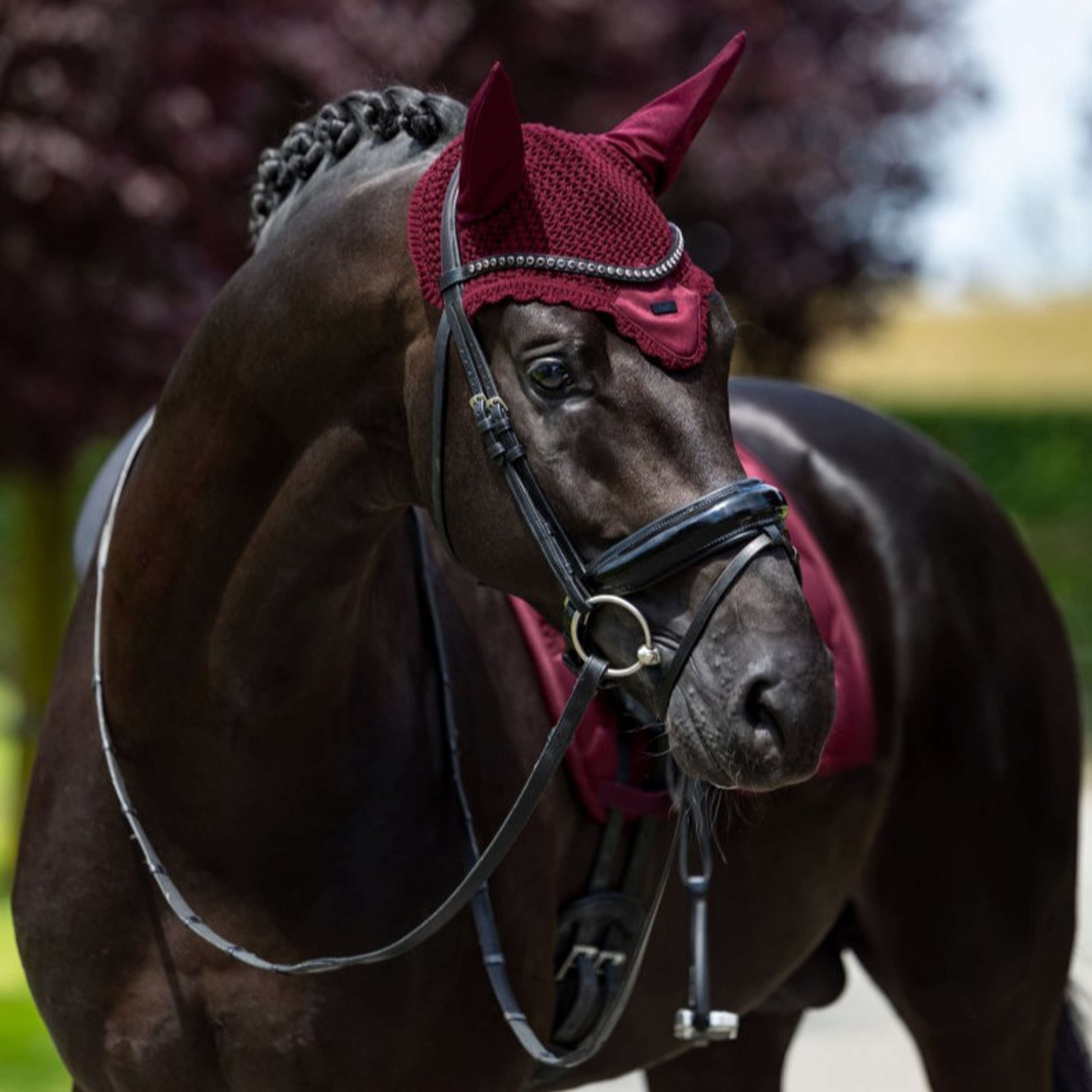 Equestrian Stockholm Siateczka Na Uszy Satin Merlot