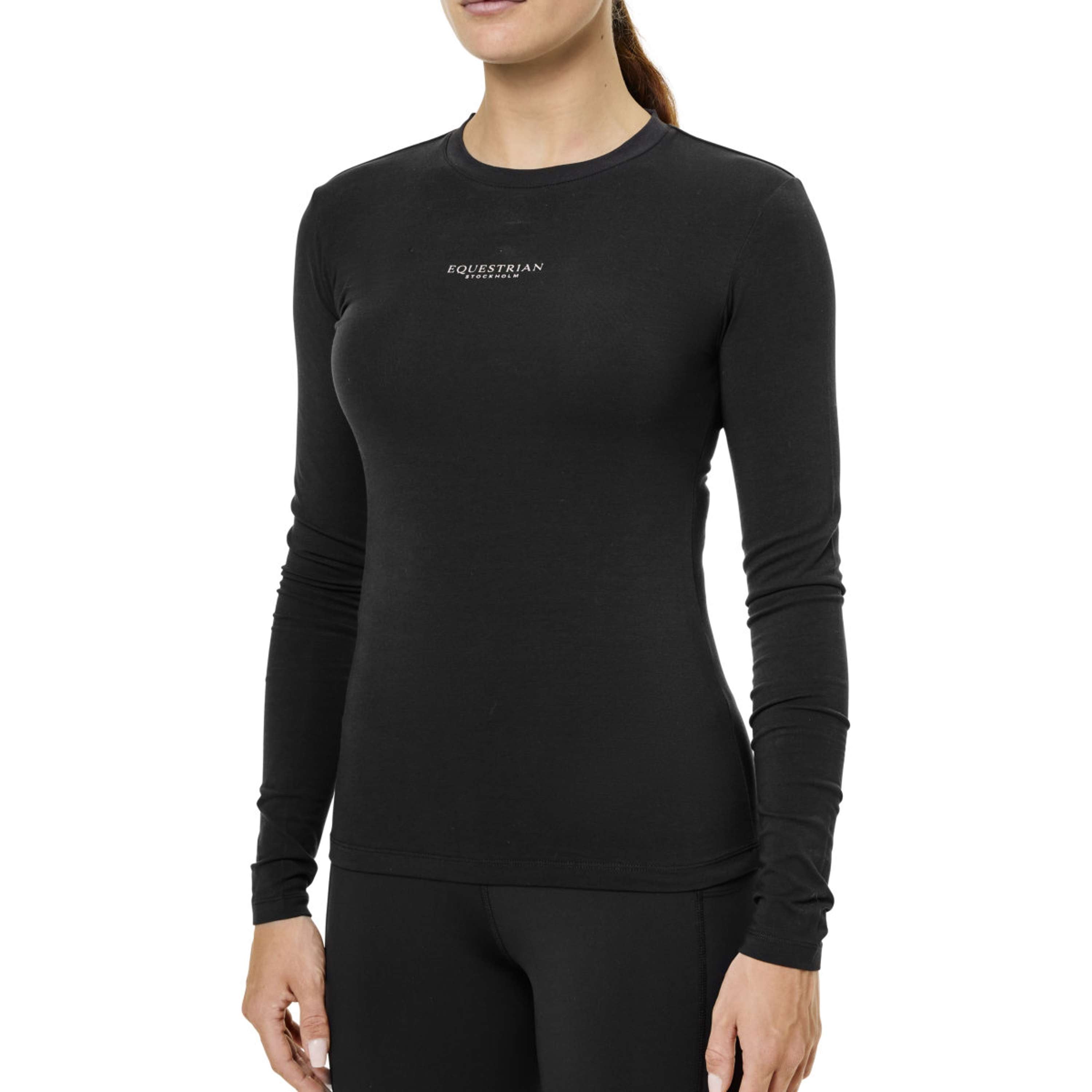 Equestrian Stockholm Koszulka Soft Cotton Czarny/Pudroworóżowy