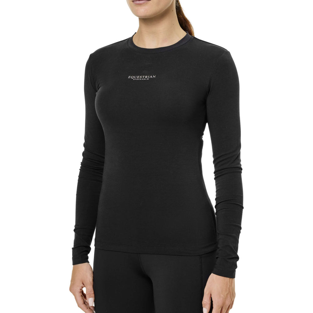 Equestrian Stockholm Koszulka Soft Cotton Czarny/Pudroworóżowy