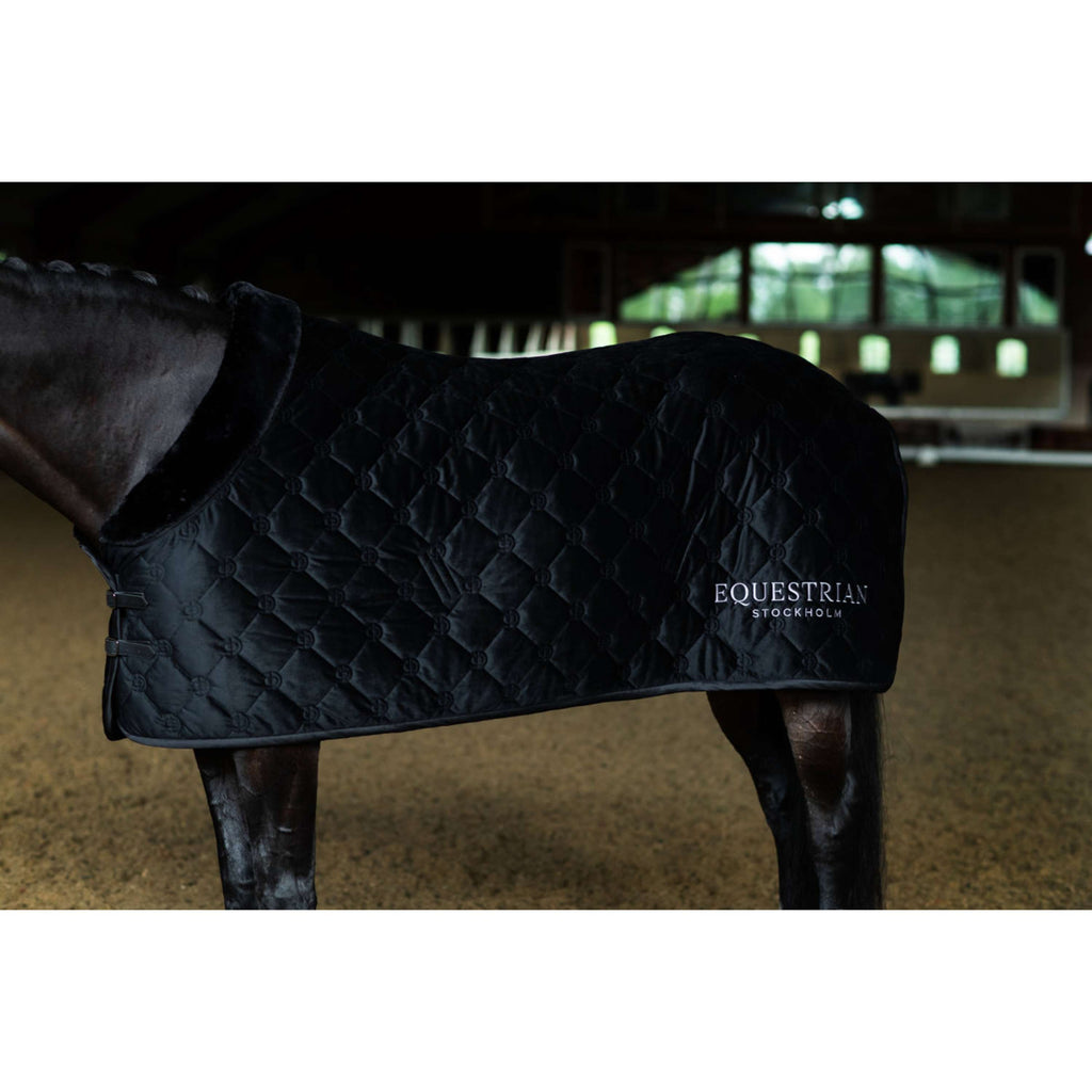 Equestrian Stockholm Derka polarowa aksamitna czarna