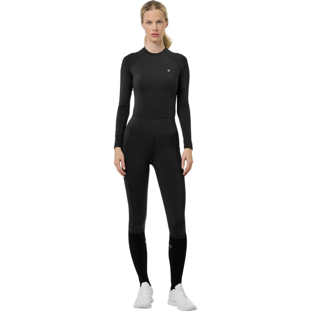 Equestrian Stockholm Zimowe Legginsy Jeździeckie Movement Full Grip Czarne