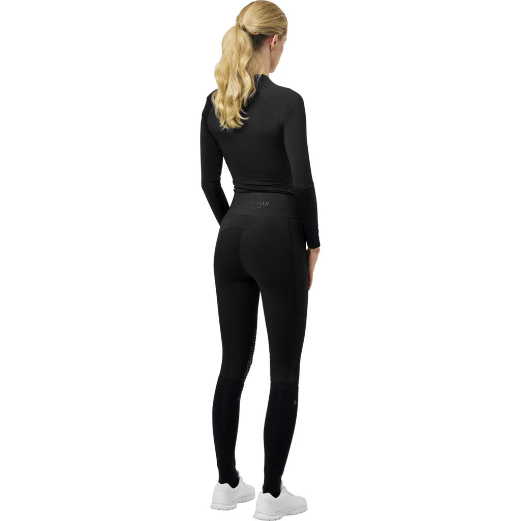 Equestrian Stockholm Zimowe Legginsy Jeździeckie Movement Full Grip Czarne