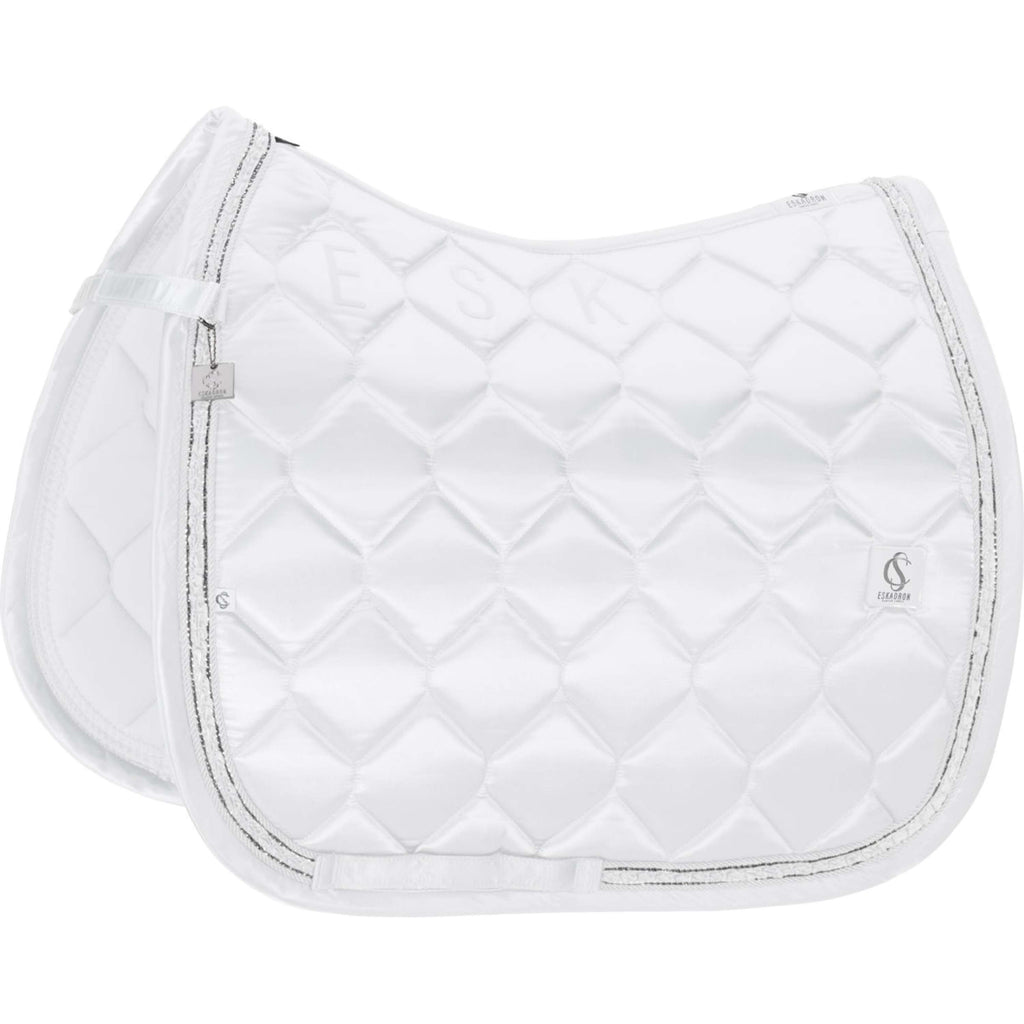 Eskadron Czaprak Classic Sports Satin Frills Ujeżdżeniowy Biały