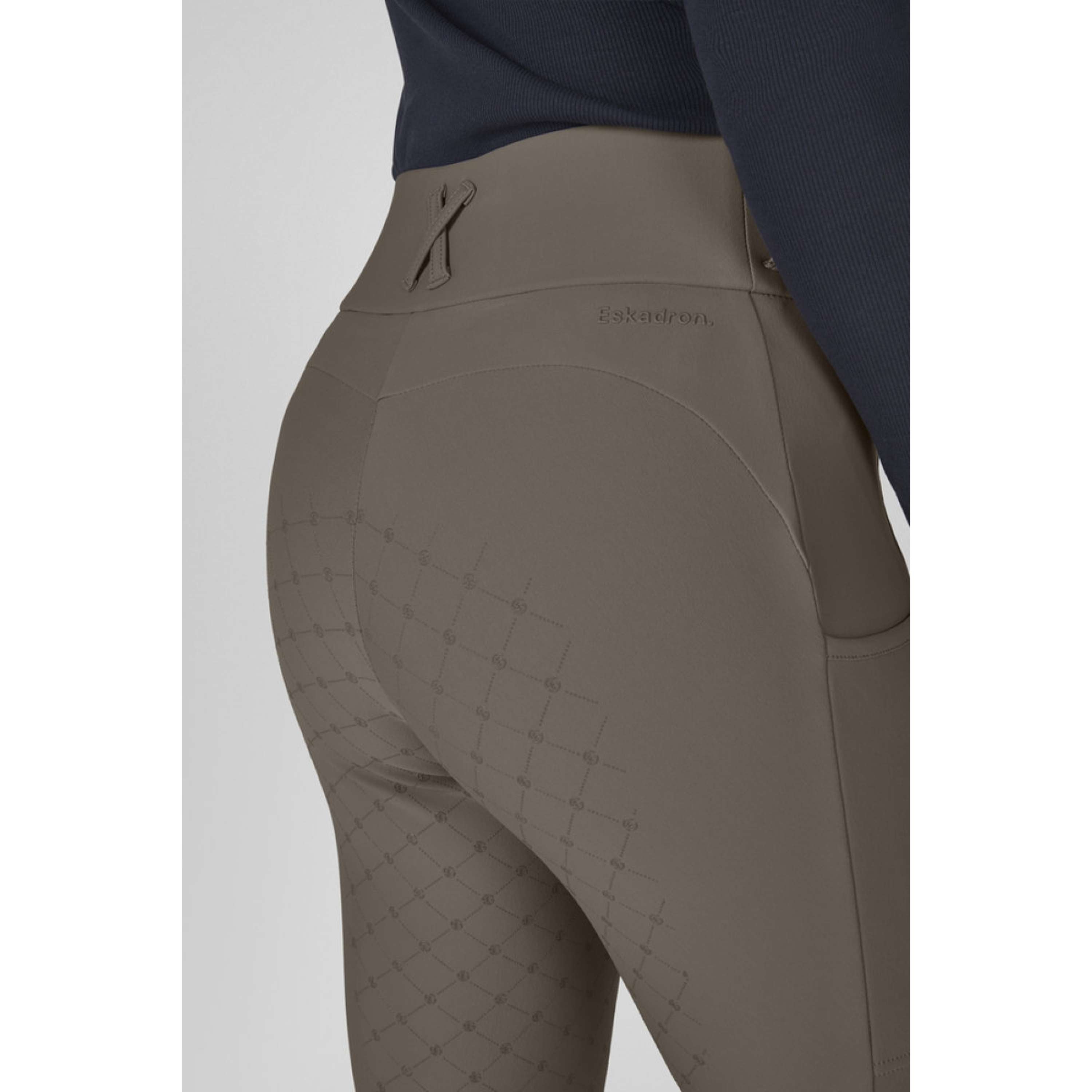 Eskadron Legginsy Jeździeckie Dynamics Cosy Full Grip Powdertaupe