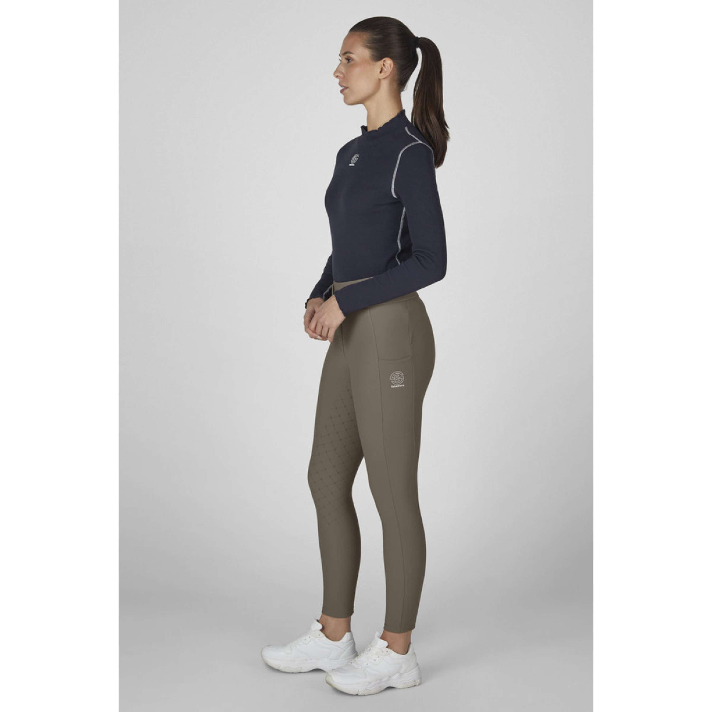 Eskadron Legginsy Jeździeckie Dynamics Cosy Full Grip Powdertaupe