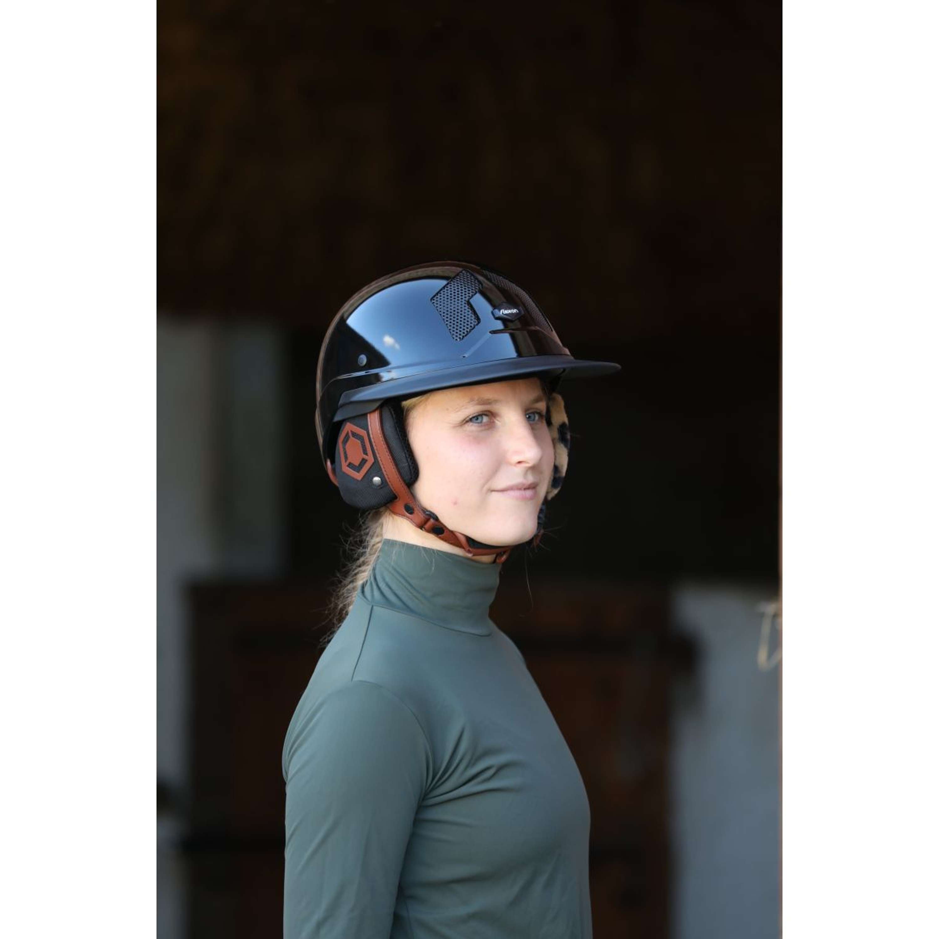 Kask jeździecki Flex-On Armet Star Mixte brązowy/czarny