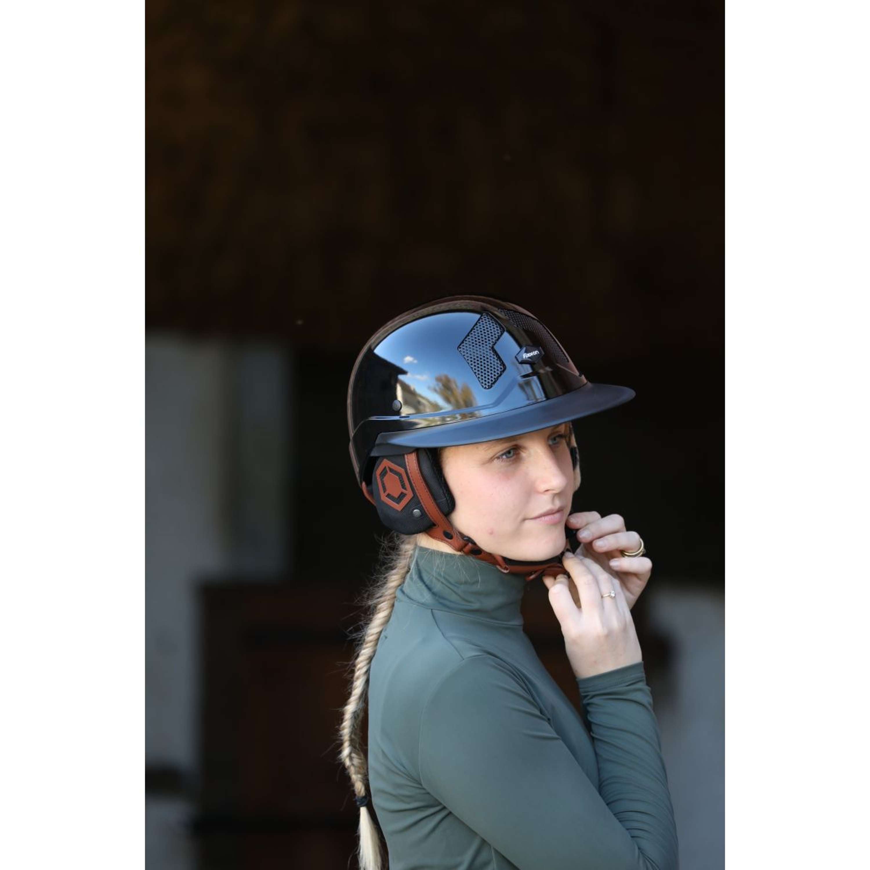 Kask jeździecki Flex-On Armet Star Mixte brązowy/czarny