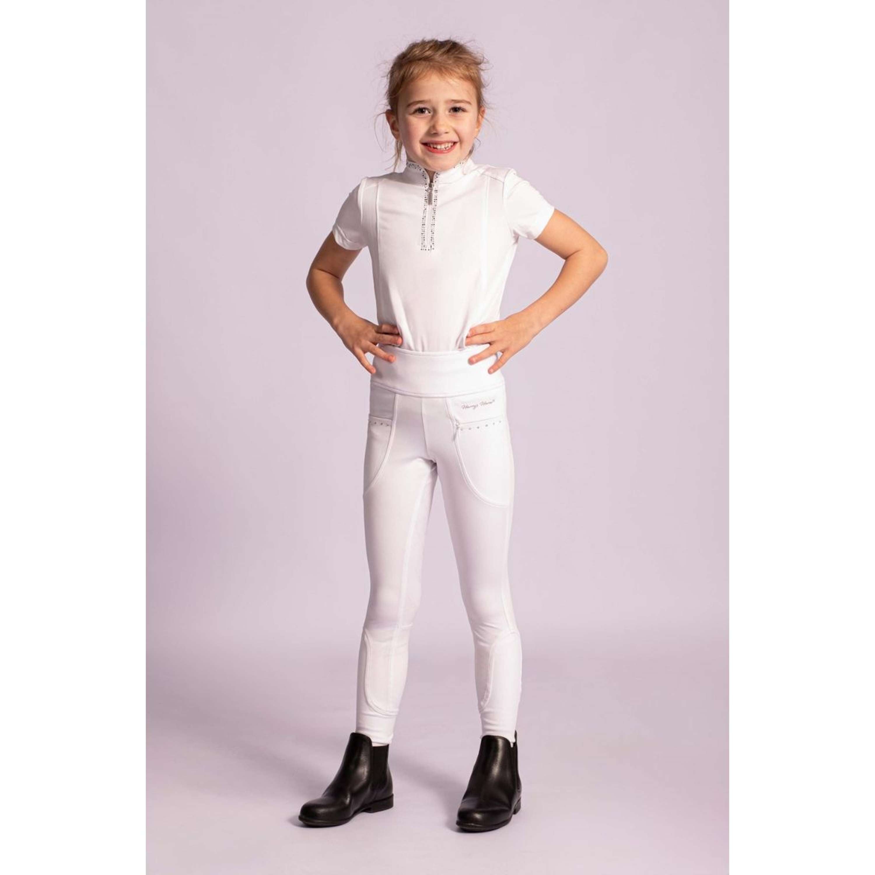 Harry's Horse Legginsy jeździeckie Equitights Rookie Full Grip białe