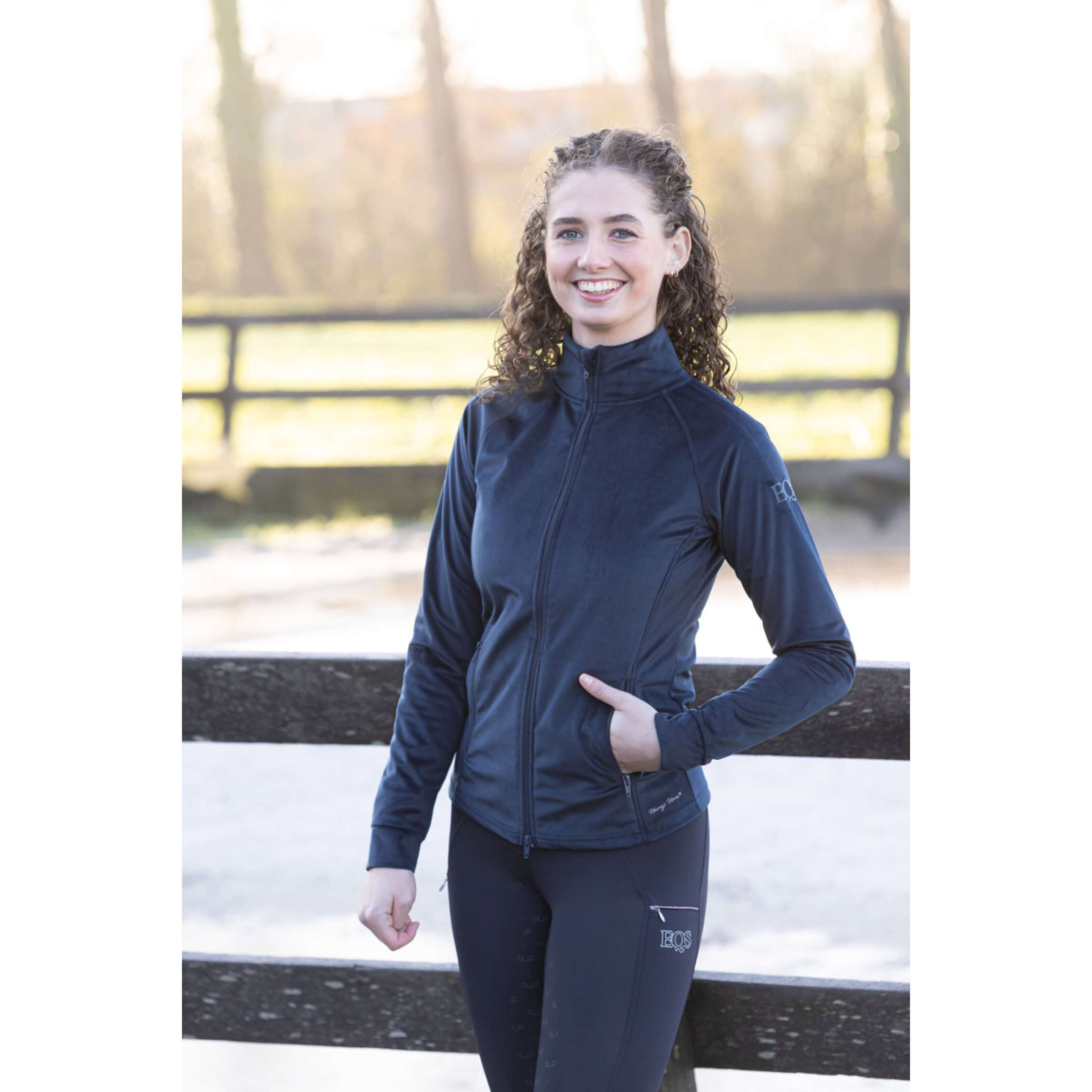 Harry's Horse Bluza Z Kapturem I Zamkiem Sporty Ciemnogranatowy