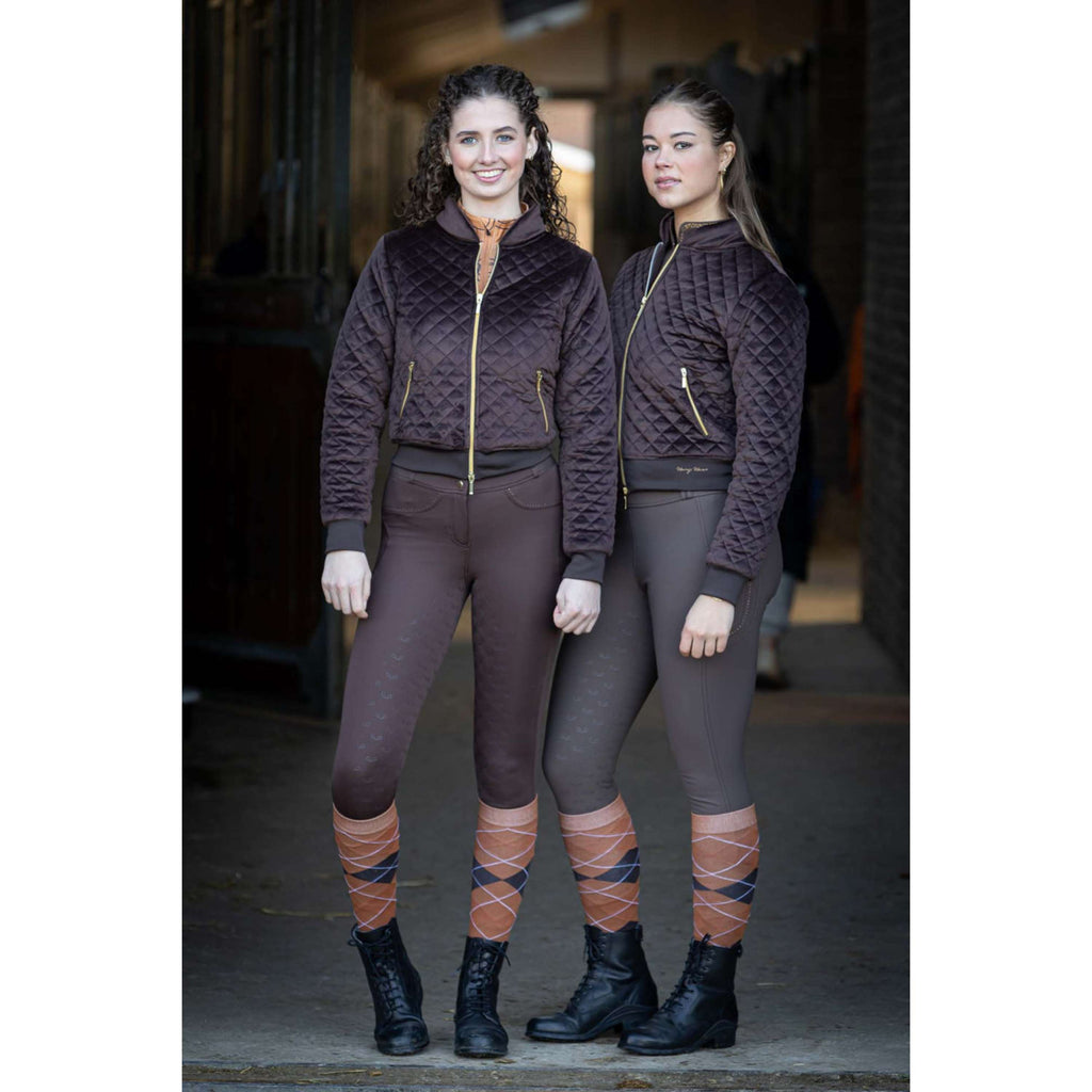 Harry's Horse Skarpety Jeździeckie Argyle Mocha-Bisque