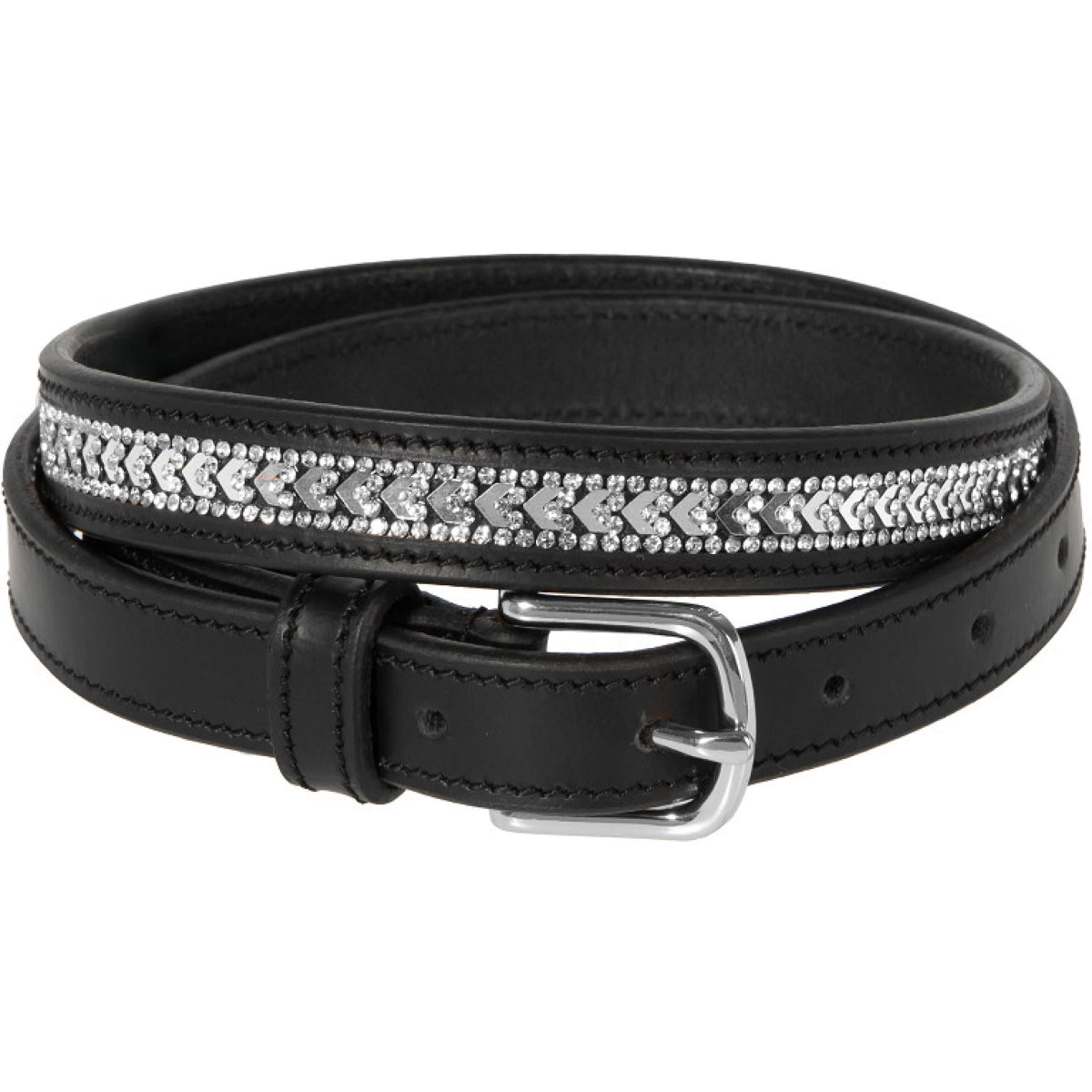Harry's Horse Pasek Sparkling Arrow Skóra Czarny - Srebrny