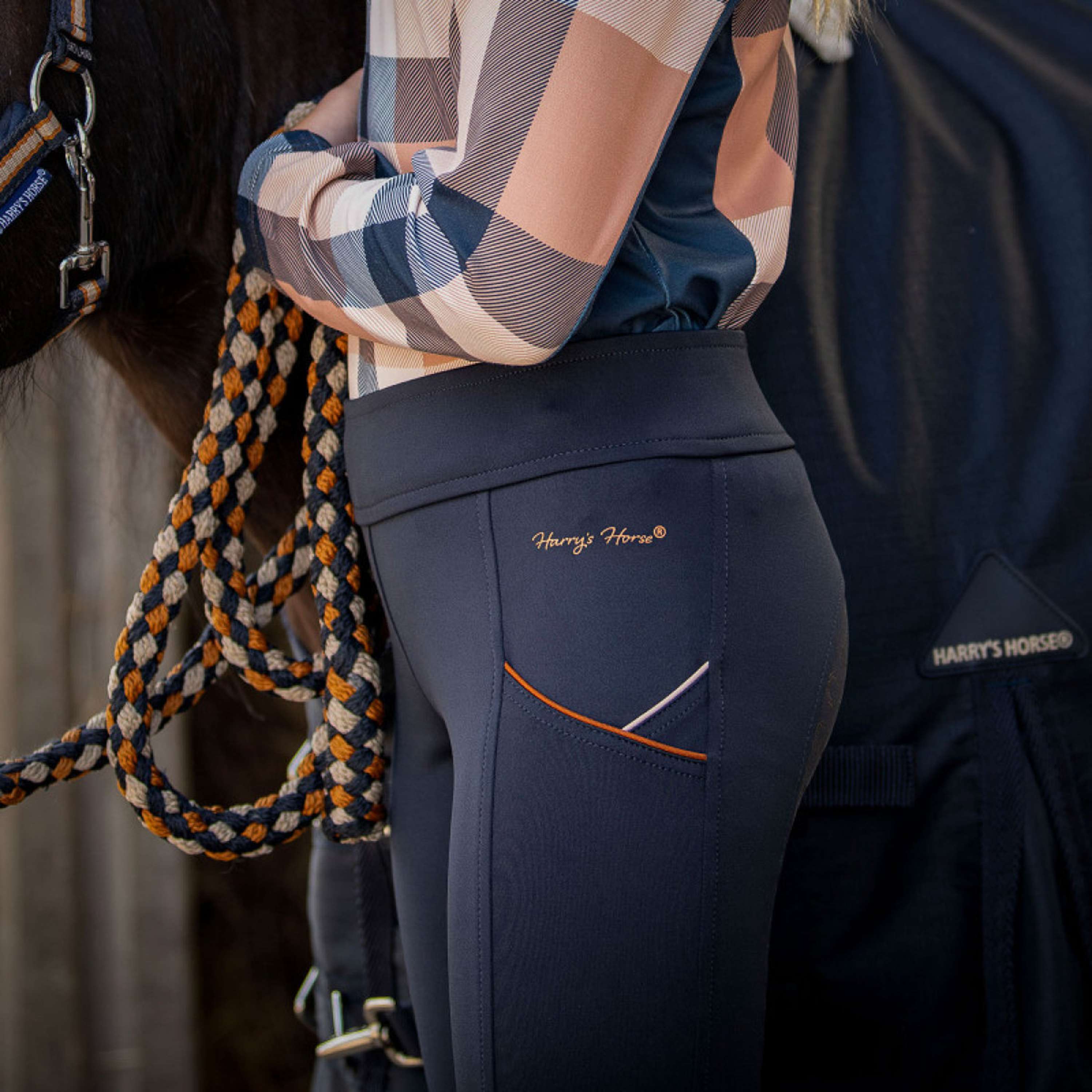 Harry's Horse Legginsy Jeździeckie STOUT! Maverick Full Grip Total Eclipse