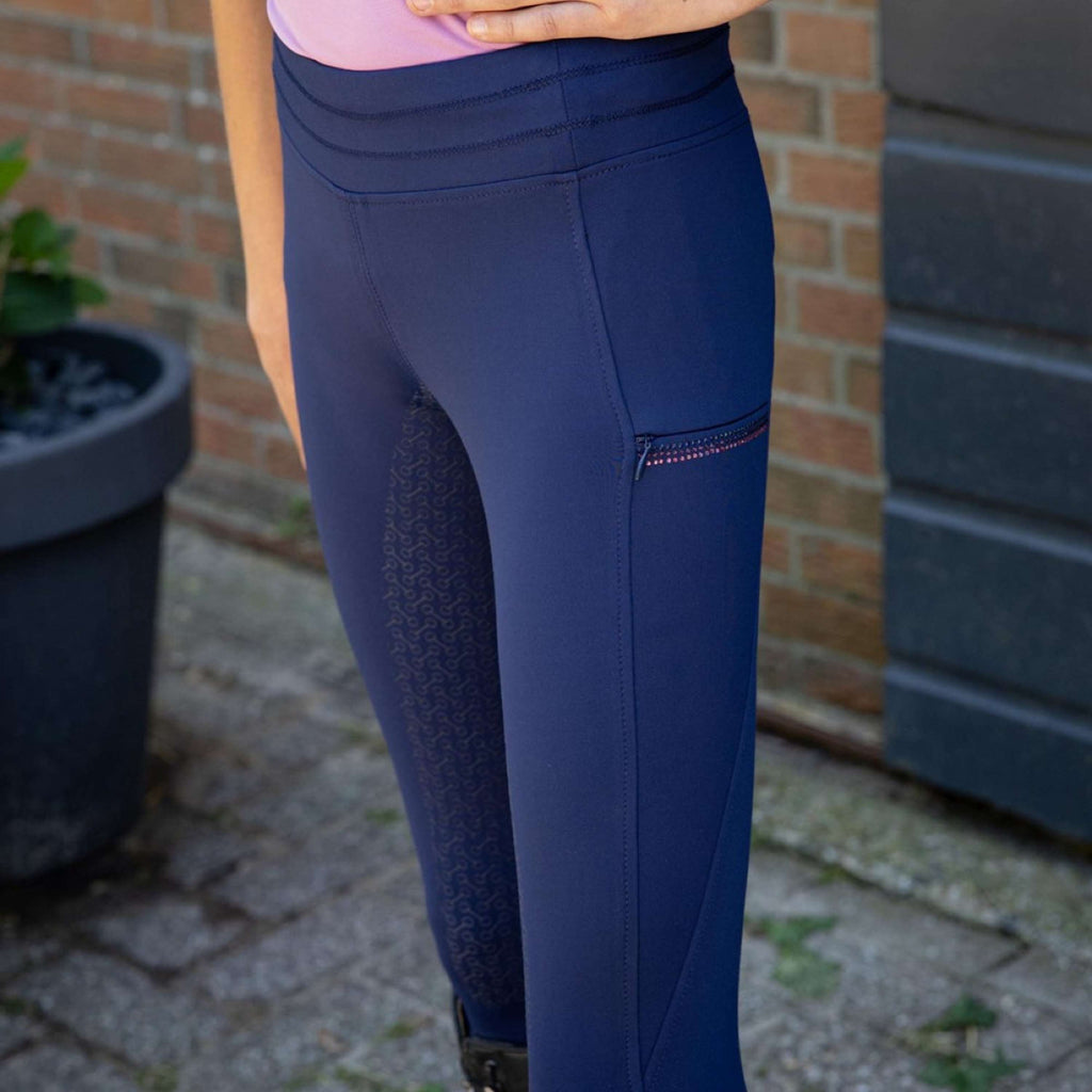 Harry's Horse Legginsy jeździeckie Equitights Denici Cavalli Purple Passion Full Grip Peacoat