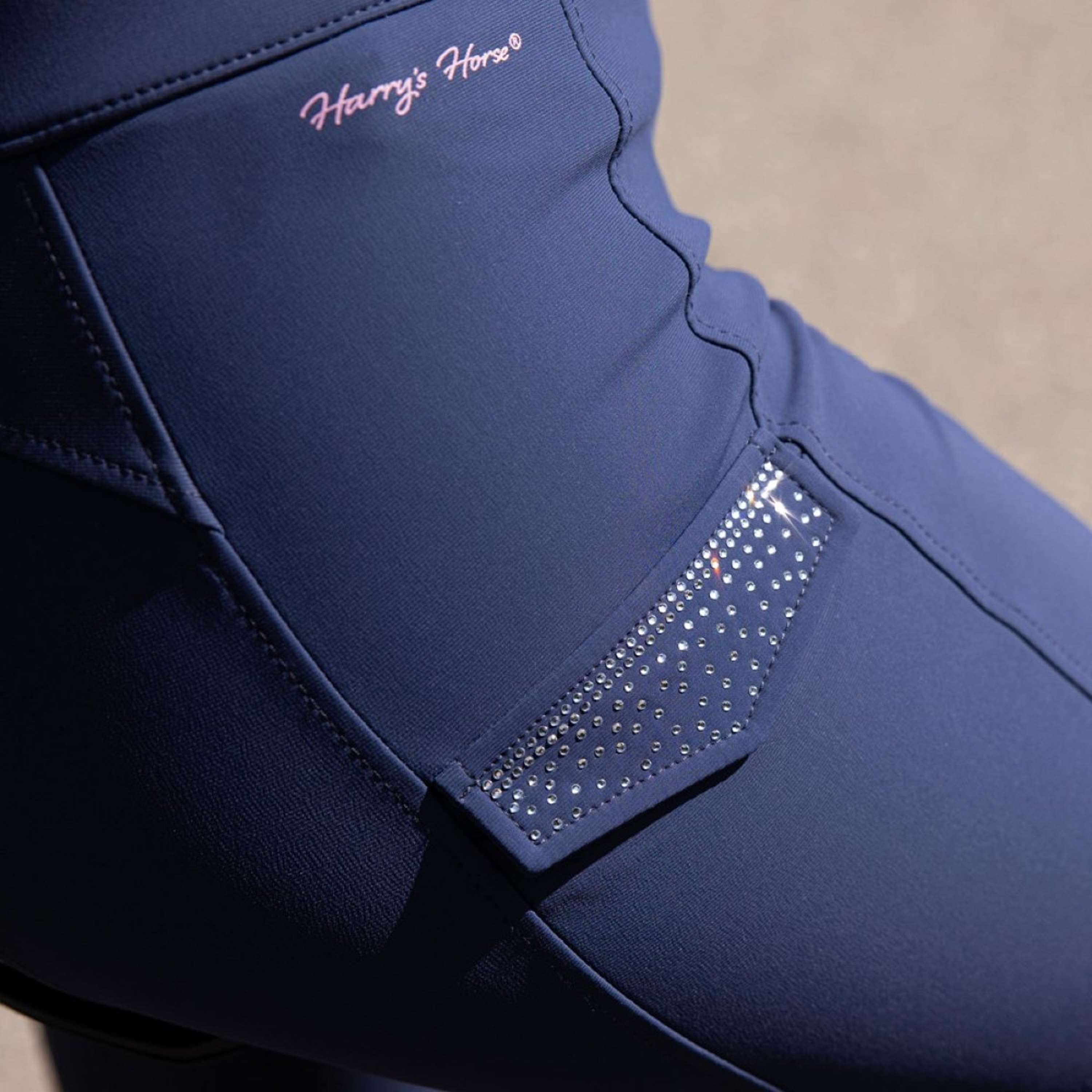 Harry's Horse Bryczesy Denici Cavalli Purple Passion Full Grip Peacoat