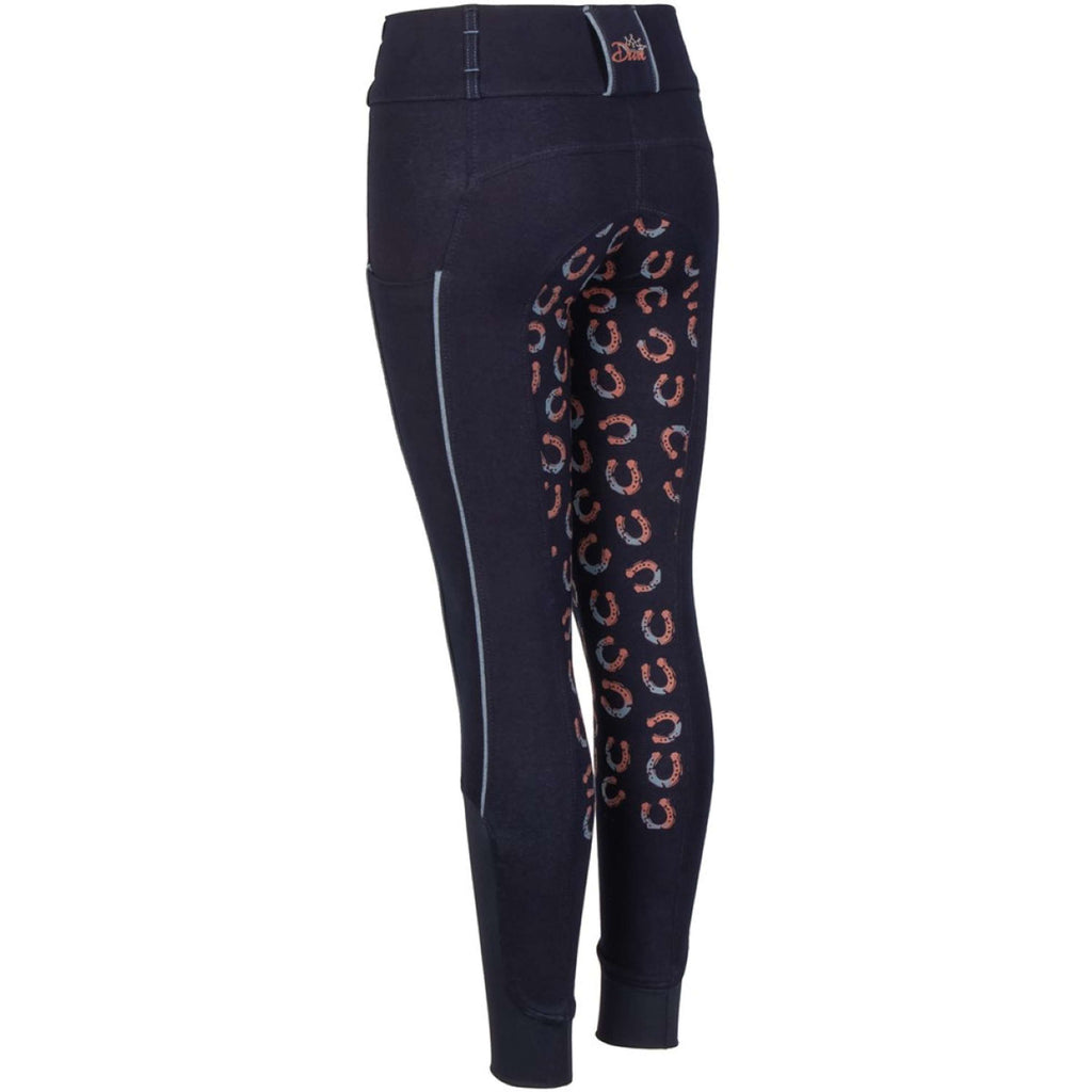 Harry's Horse Bryczesy Equitights Diva Mauvewood Denim z pełnym lejem, kolor Collegiate Blue