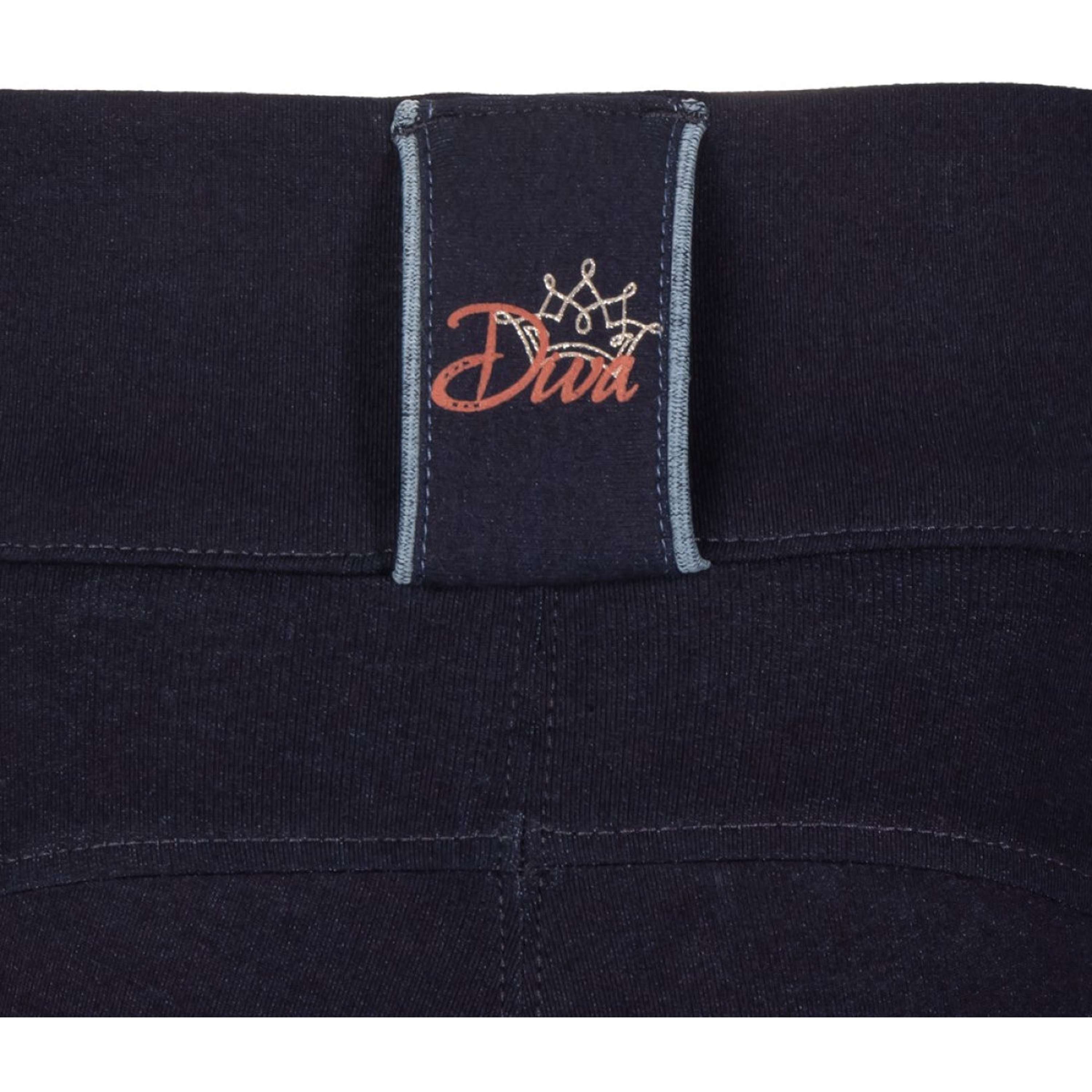 Harry's Horse Bryczesy Equitights Diva Mauvewood Denim z pełnym lejem, kolor Collegiate Blue