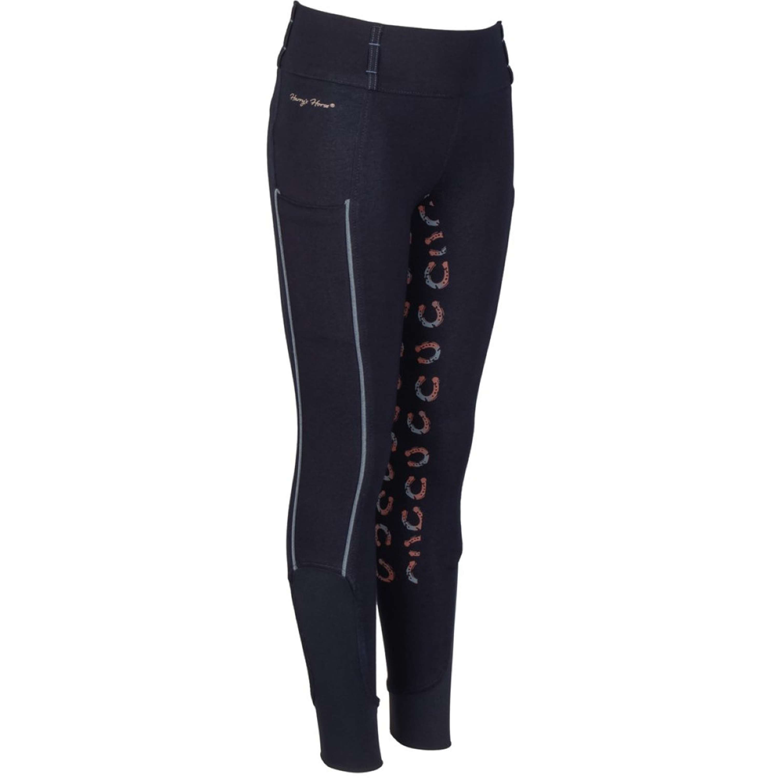 Harry's Horse Bryczesy Equitights Diva Mauvewood Denim z pełnym lejem, kolor Collegiate Blue