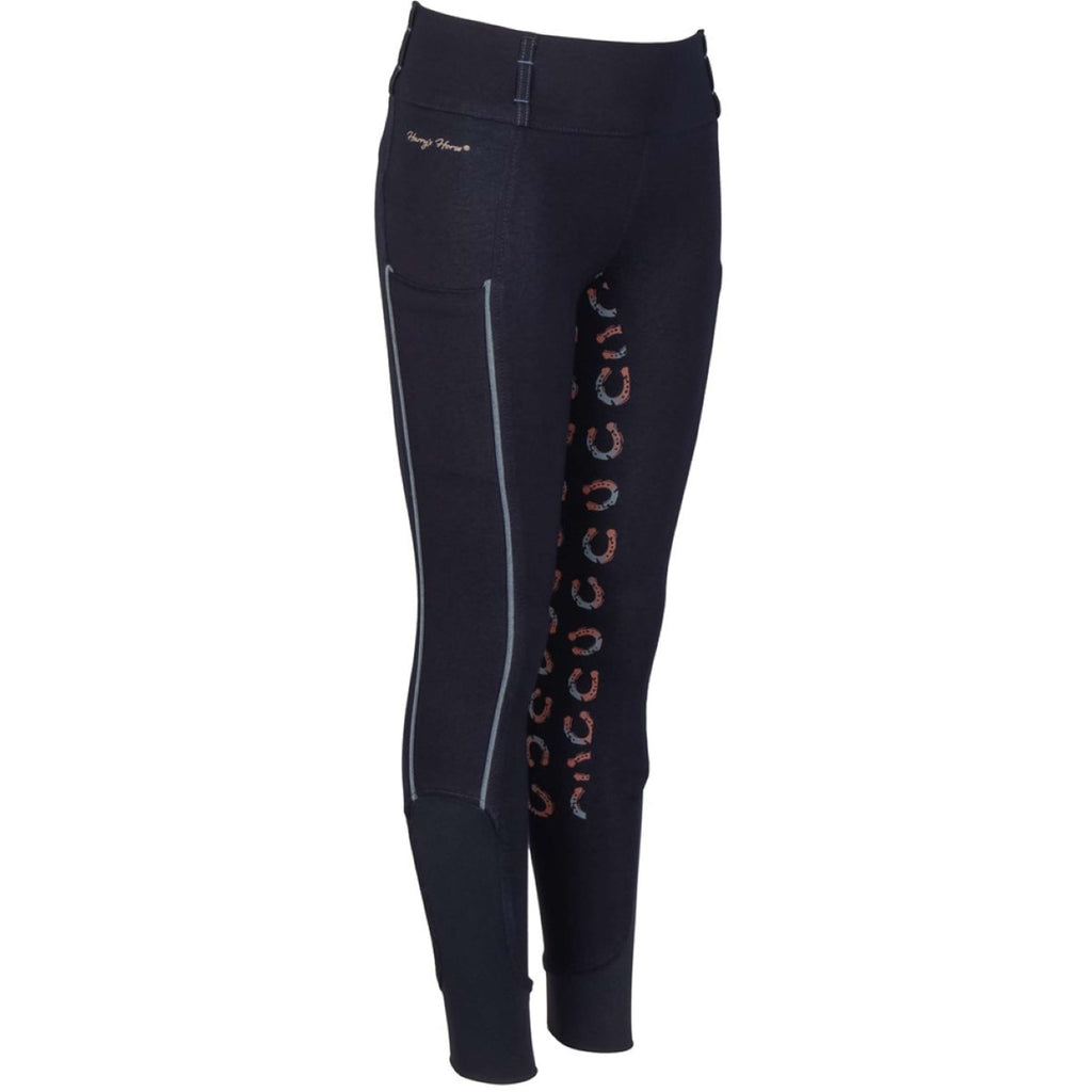 Harry's Horse Bryczesy Equitights Diva Mauvewood Denim z pełnym lejem, kolor Collegiate Blue