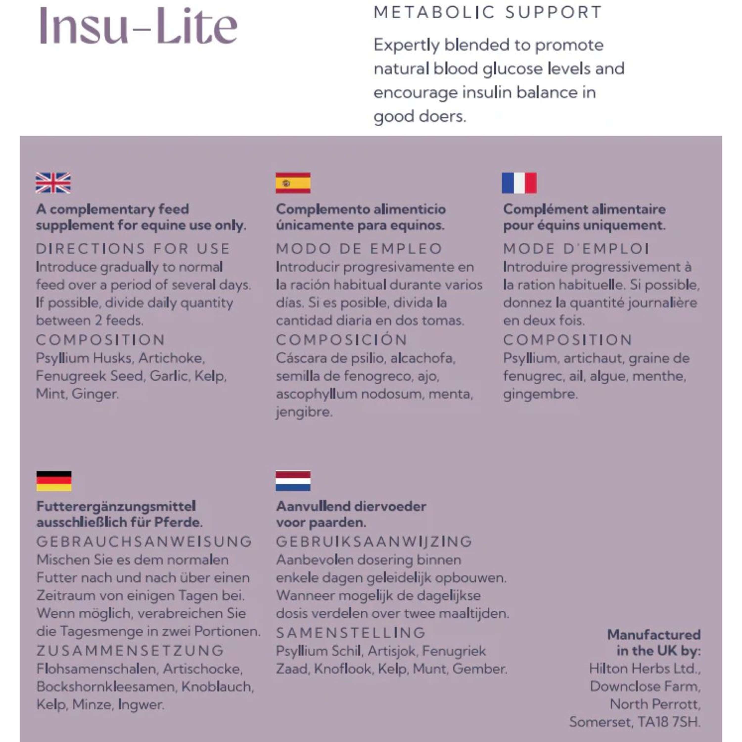 Hilton Herbs Insu Lite