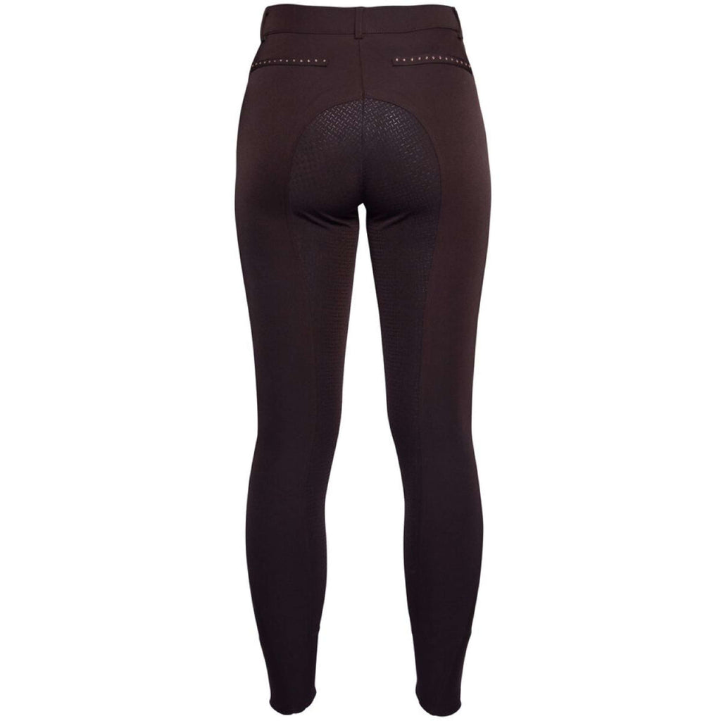 HKM Bryczesy Rosegold Glamour Full Grip Brązowy/Różowozłoty