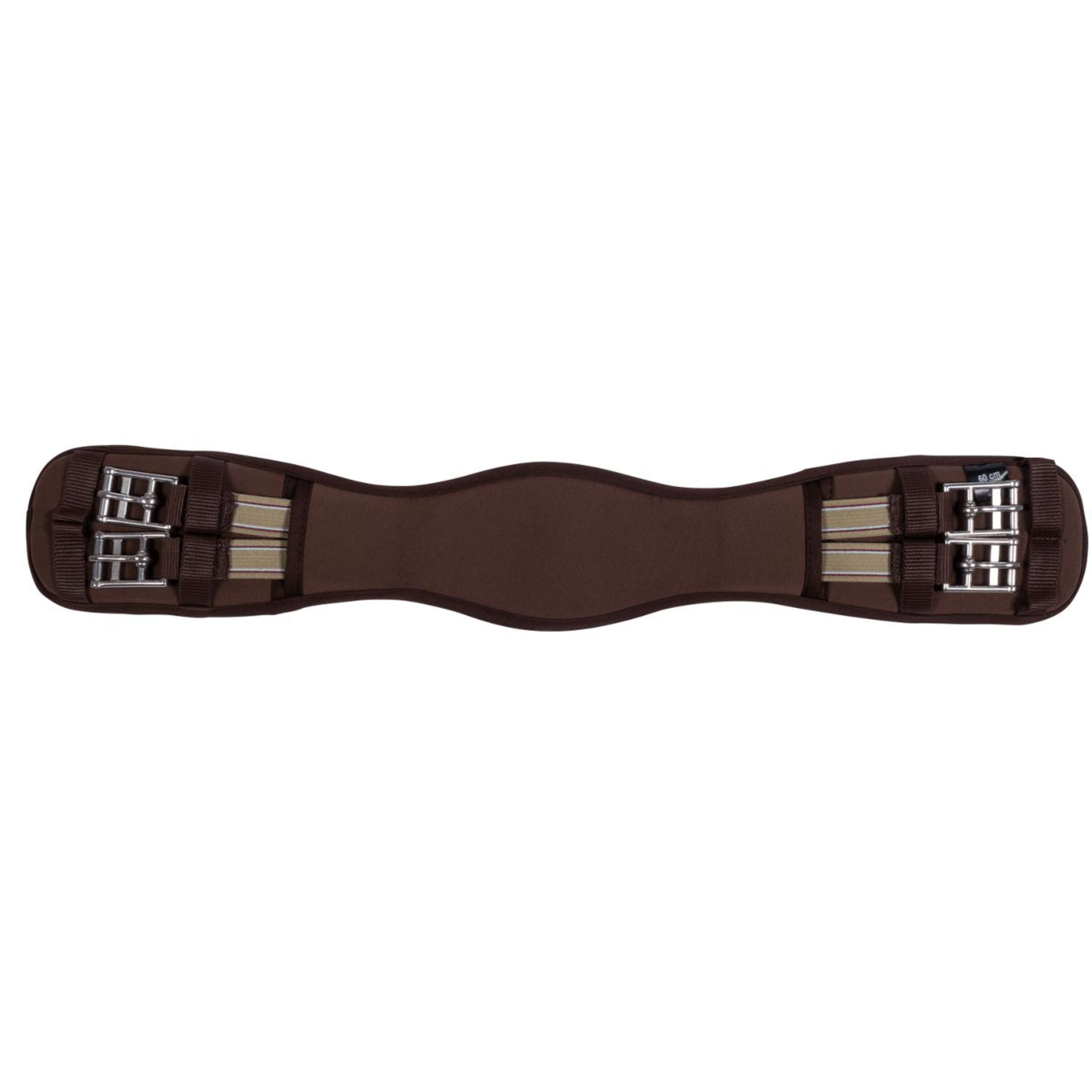 HKM Popręg ujeżdżeniowy Memory Foam z gumą brązowy