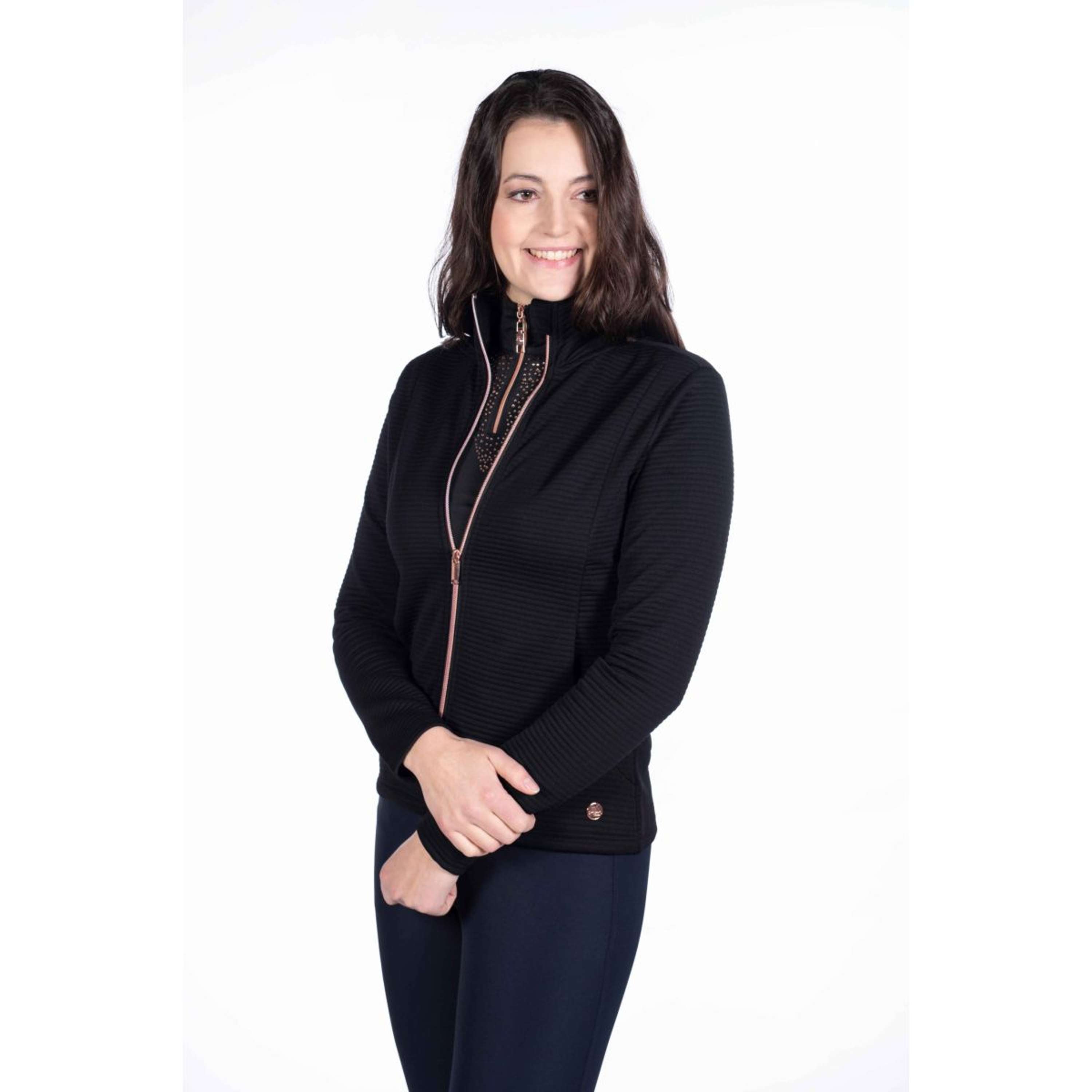 HKM Bluza Z Kapturem I Zamkiem Yvonne Czarny