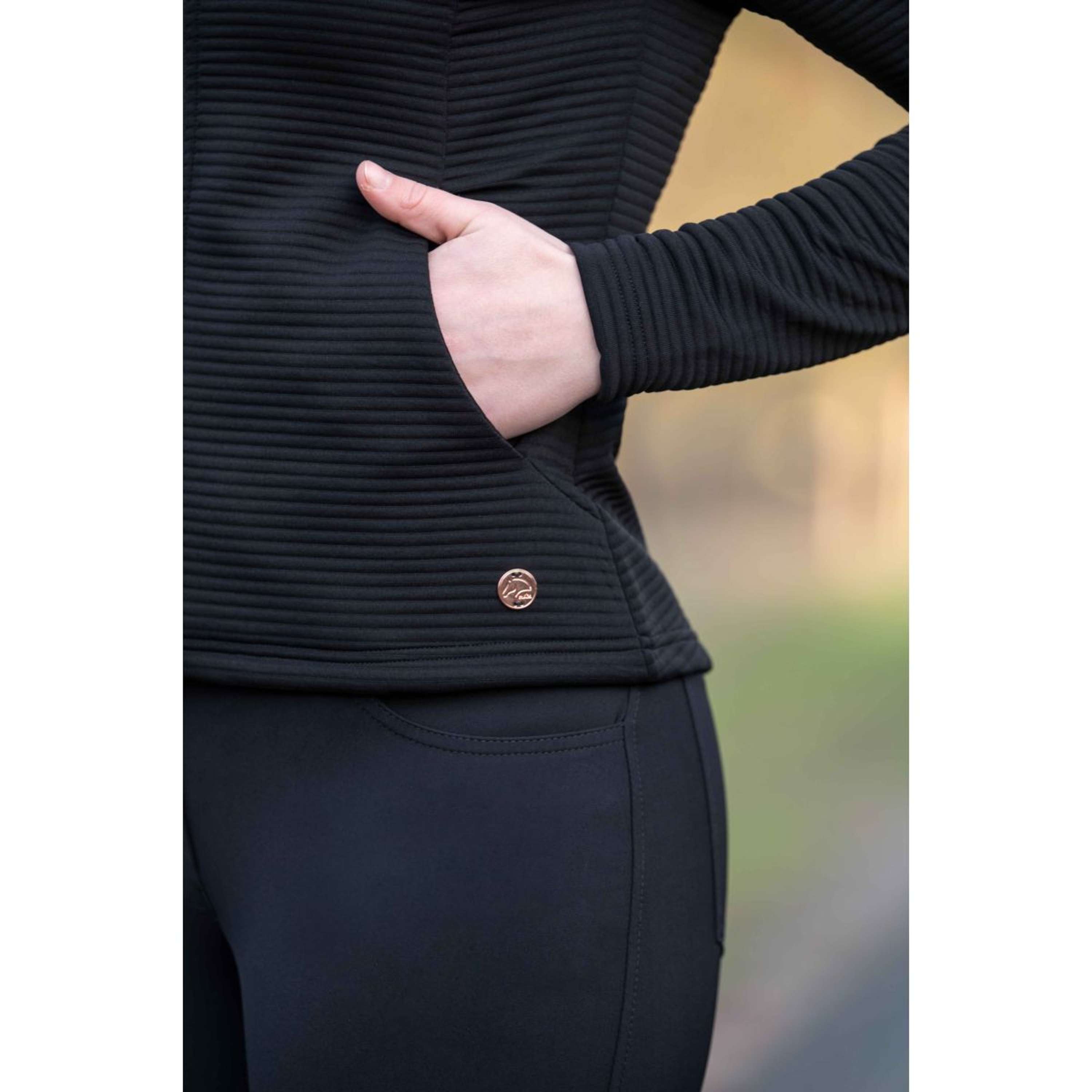 HKM Bluza Z Kapturem I Zamkiem Yvonne Czarny