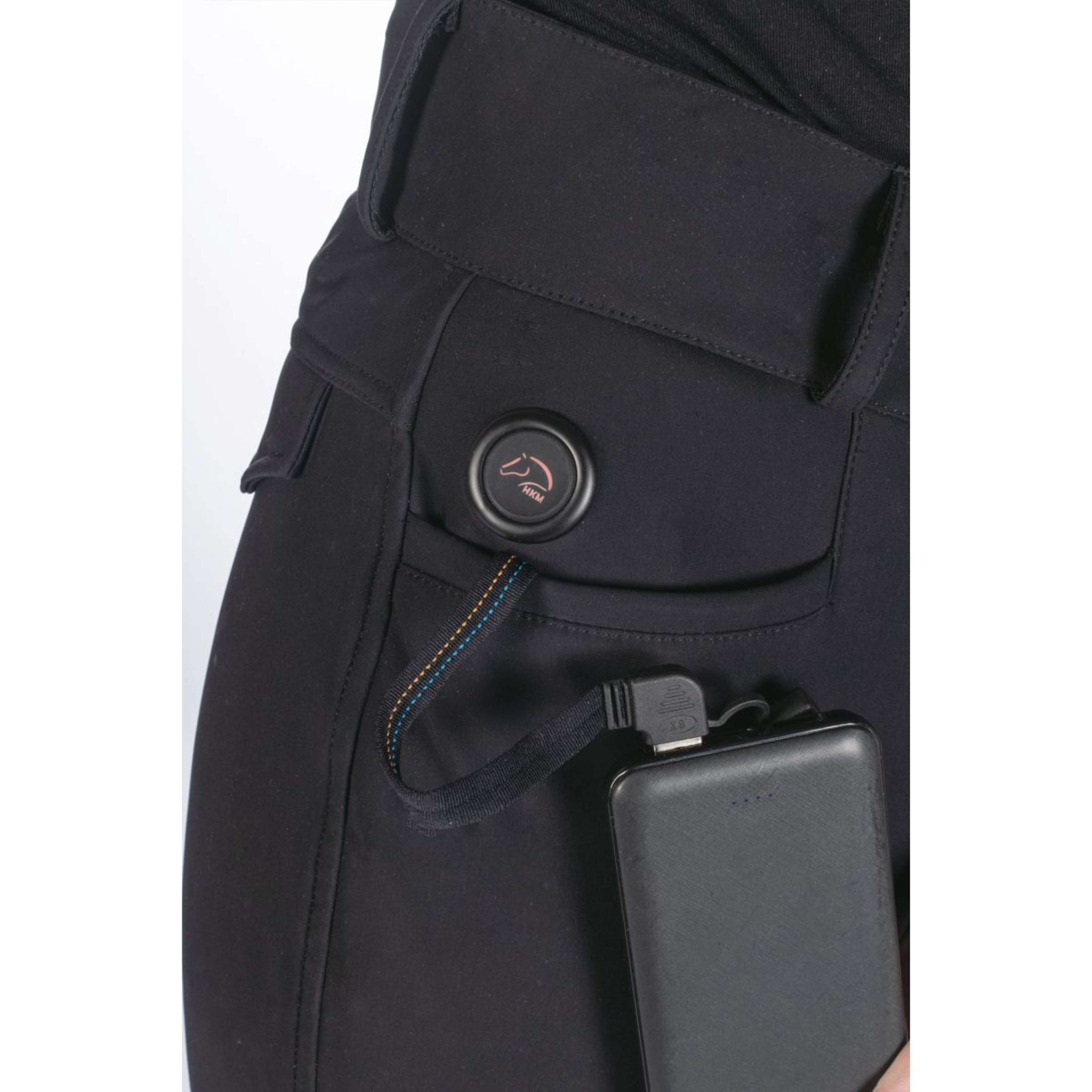 HKM Bryczesy Keep Warm Full Grip Czarny
