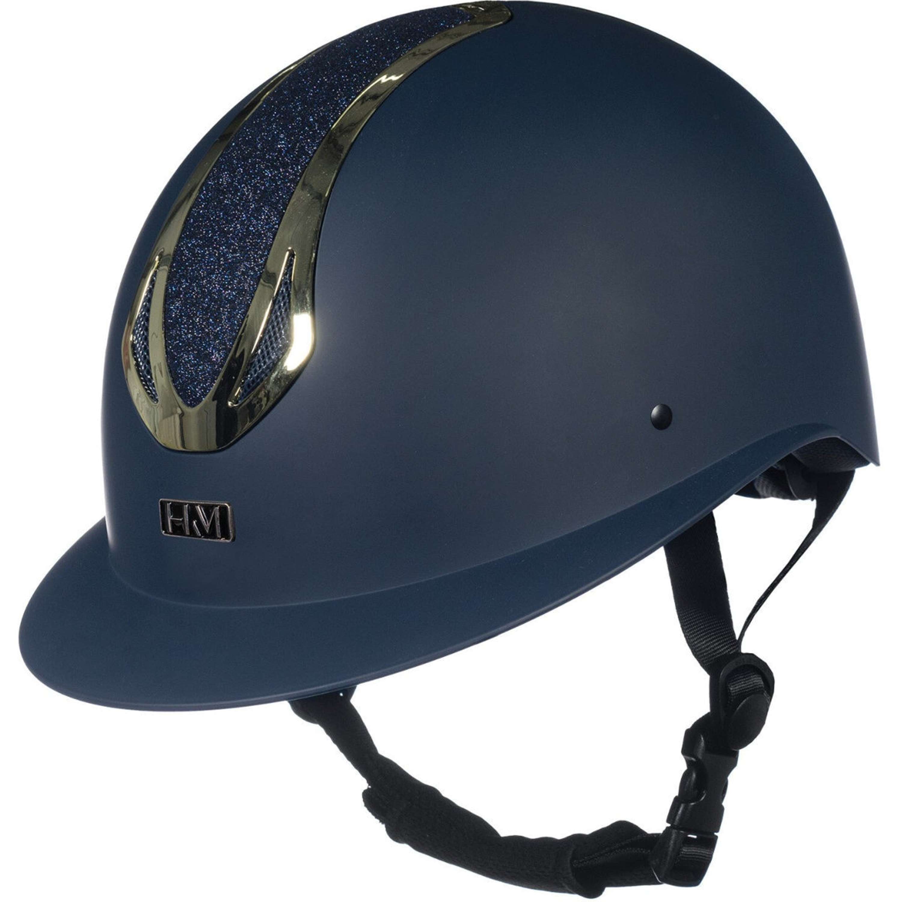 HKM Kask Jeździecki Illusion Ciemnoniebieski/Złoty