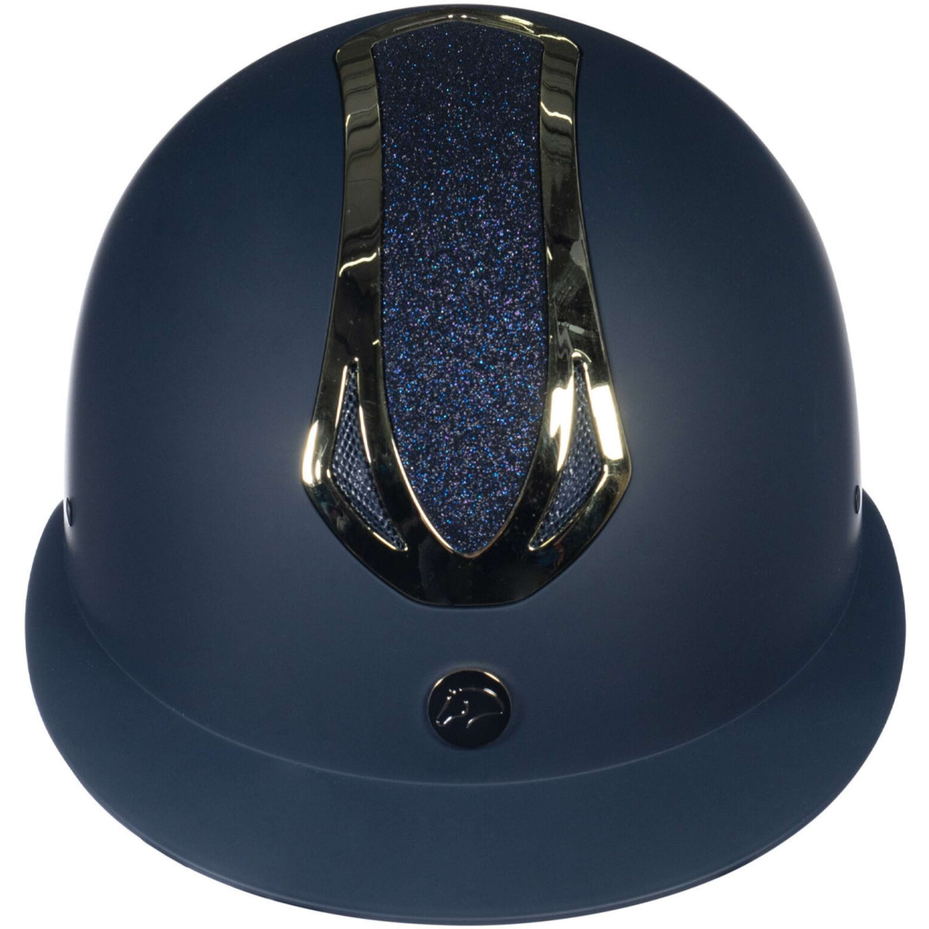 HKM Kask Jeździecki Illusion Ciemnoniebieski/Złoty