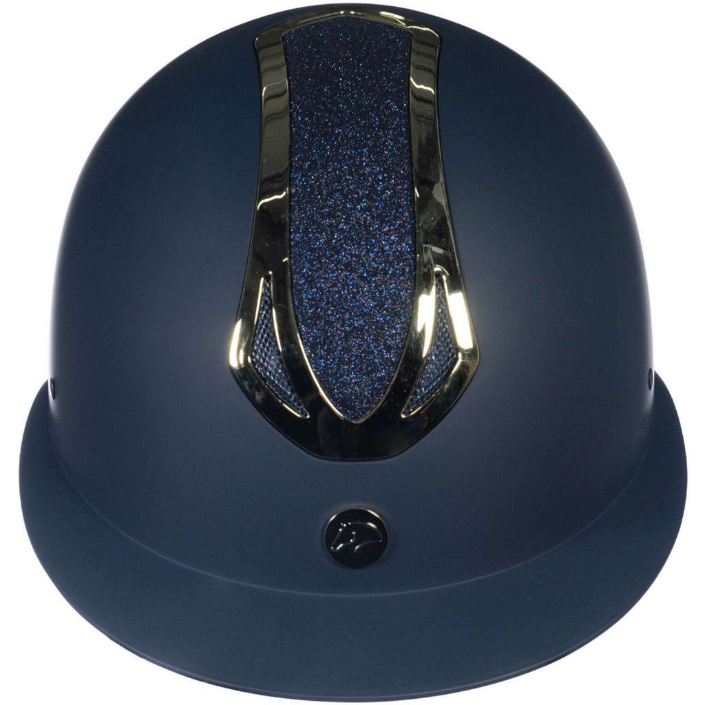 HKM Kask jeździecki Illusion ciemnoniebieski/złoty