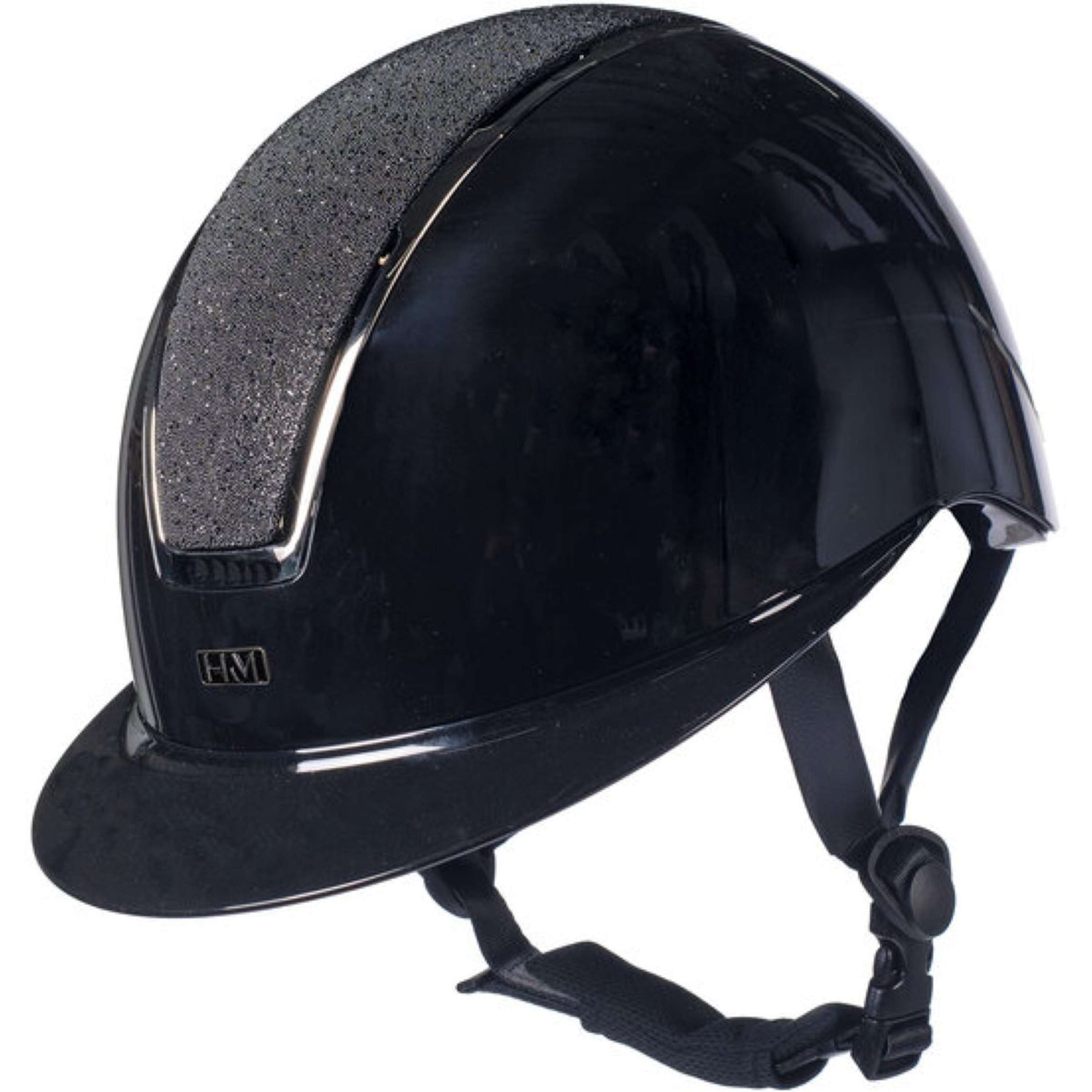 HKM Kask Jeździecki Lady Shield Brillant Czarny - Srebrny