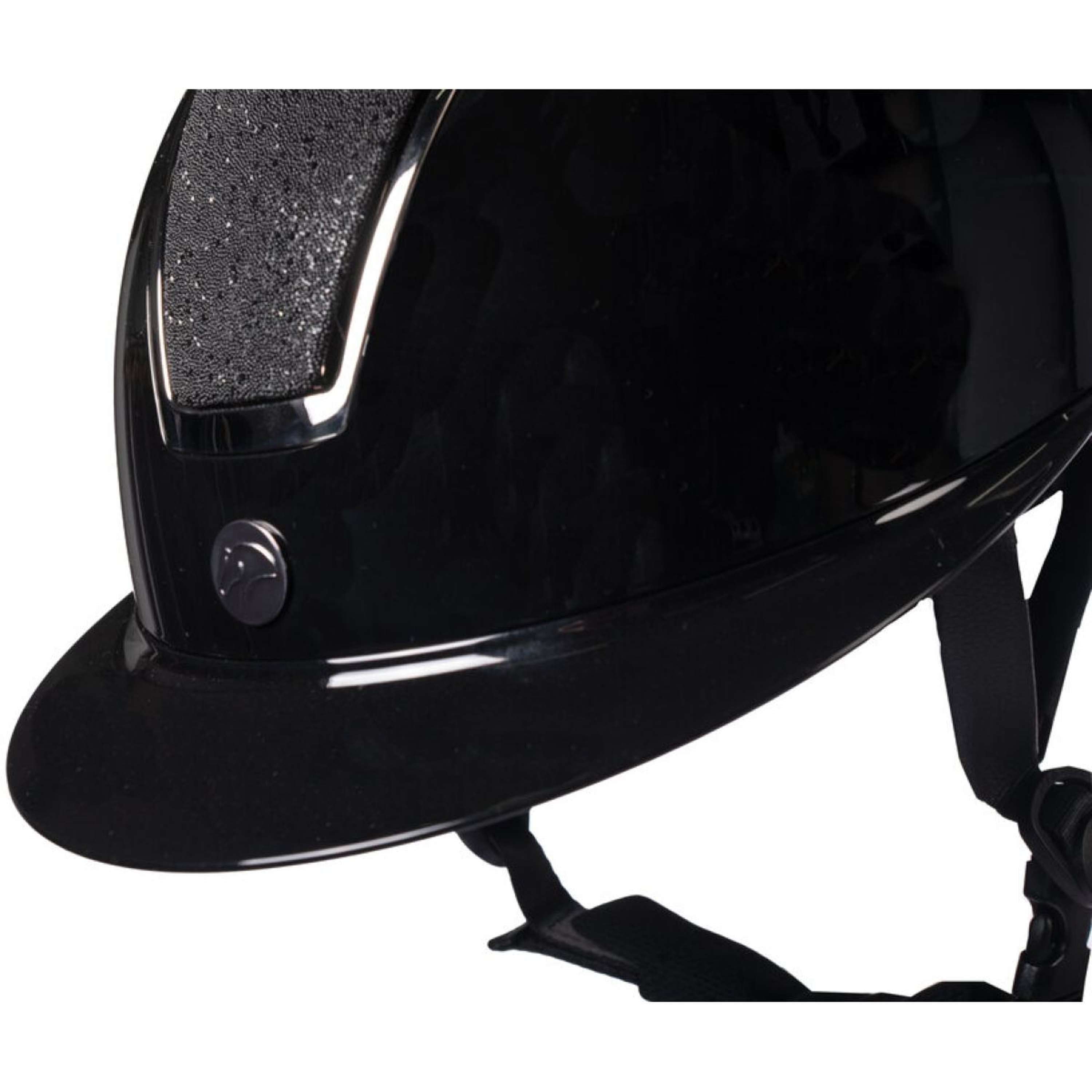 HKM Kask Jeździecki Lady Shield Brillant Czarny - Srebrny