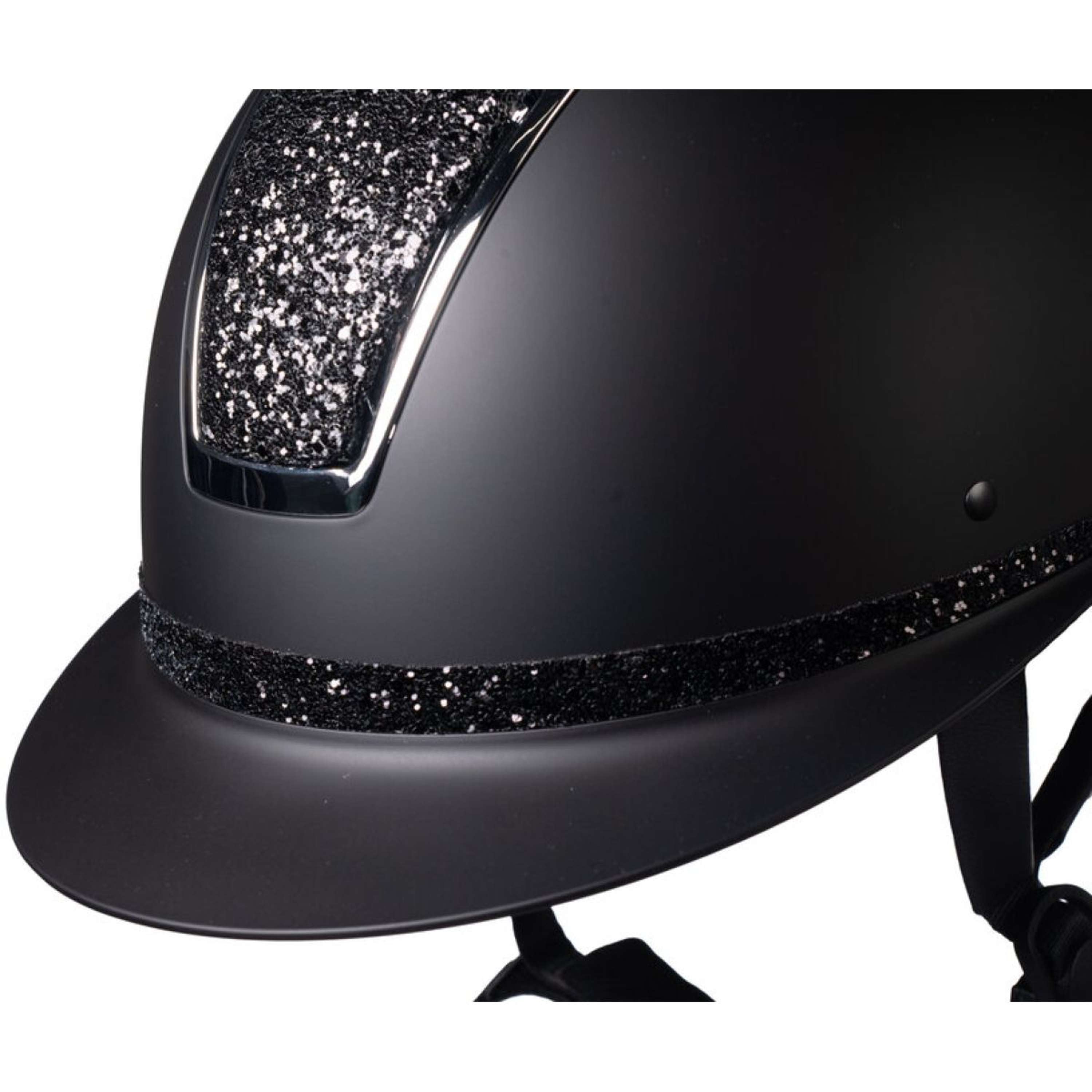 HKM Kask jeździecki Lady Shield Elegant czarny – srebrny