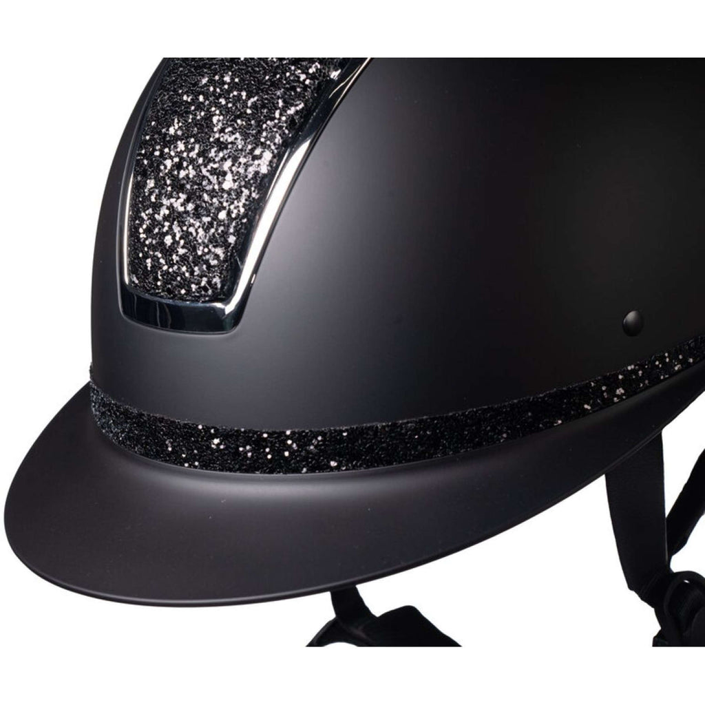 HKM Kask jeździecki Lady Shield Elegant czarny – srebrny