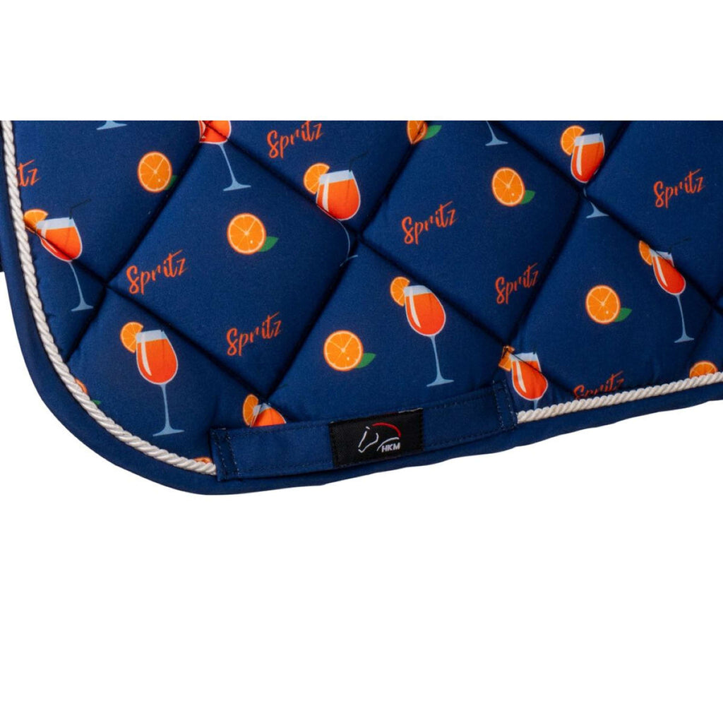 Czaprak ujeżdżeniowy HKM Splash granatowy/pomarańczowy