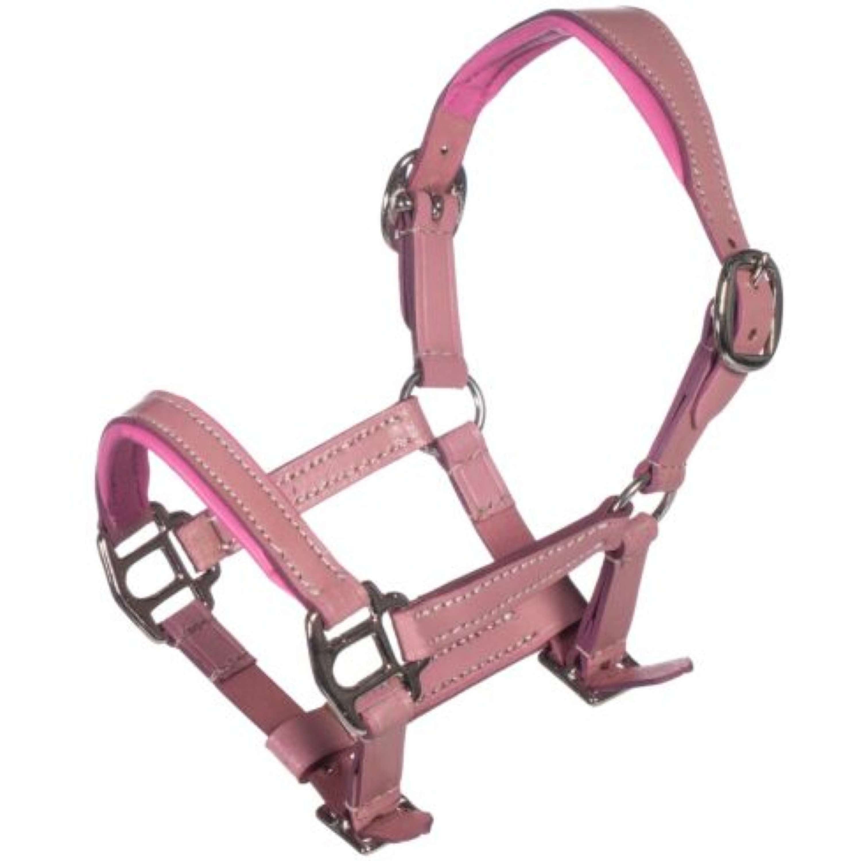 HKM Hobby Horsing Skórzany kantar różowy