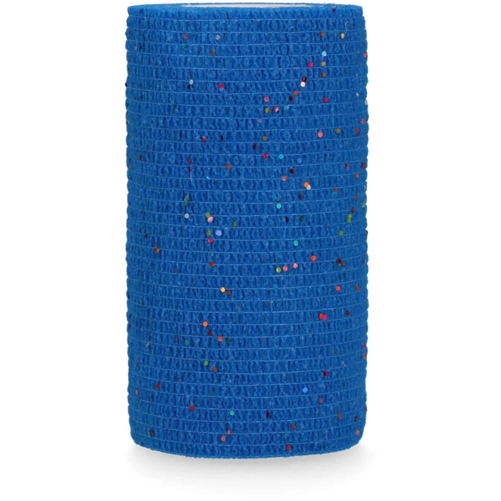 Doskonałe owijki dla koni Animal Profi Glitter Niebieskie