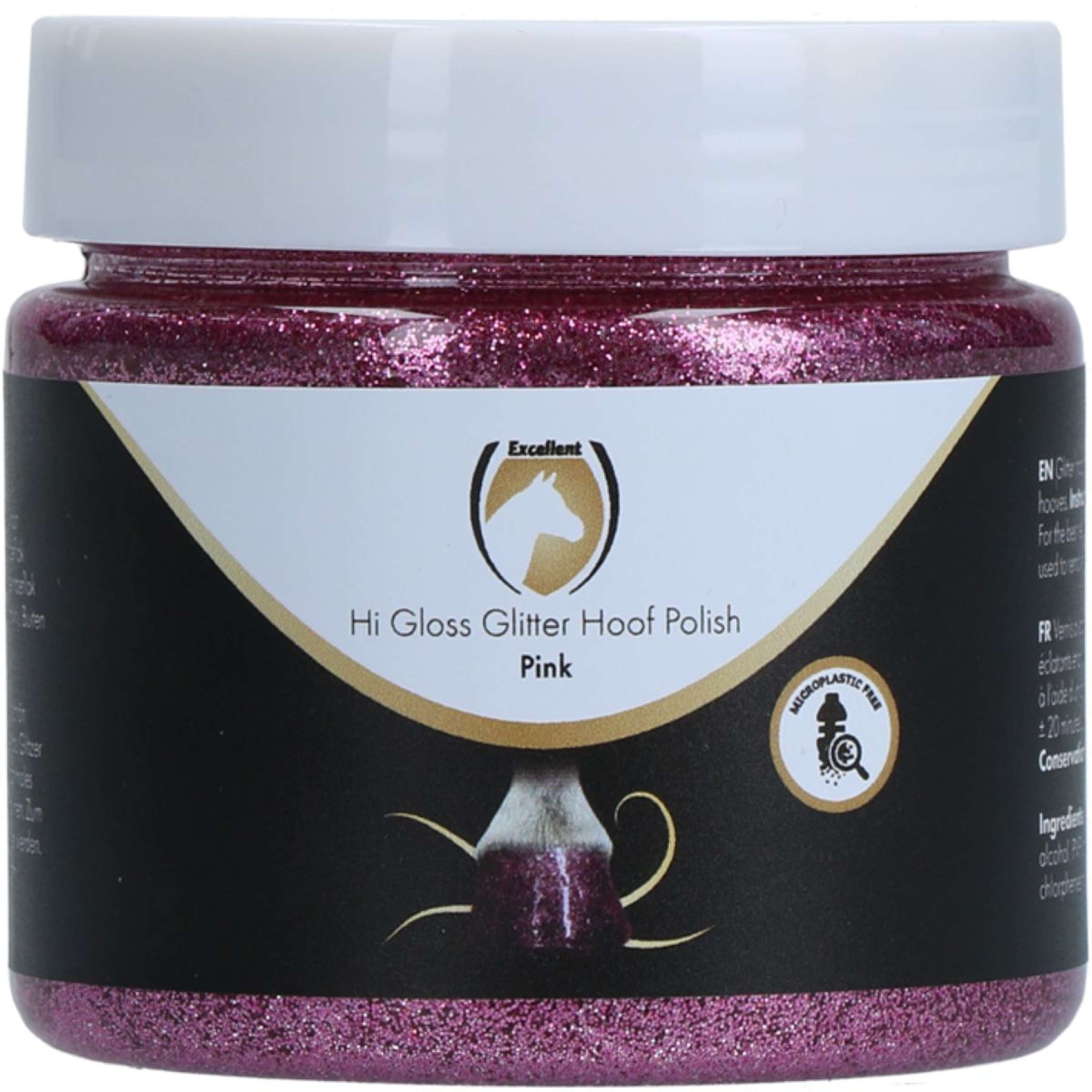 Excellent Lakier do kopyt Hi Gloss Glitter Różowy