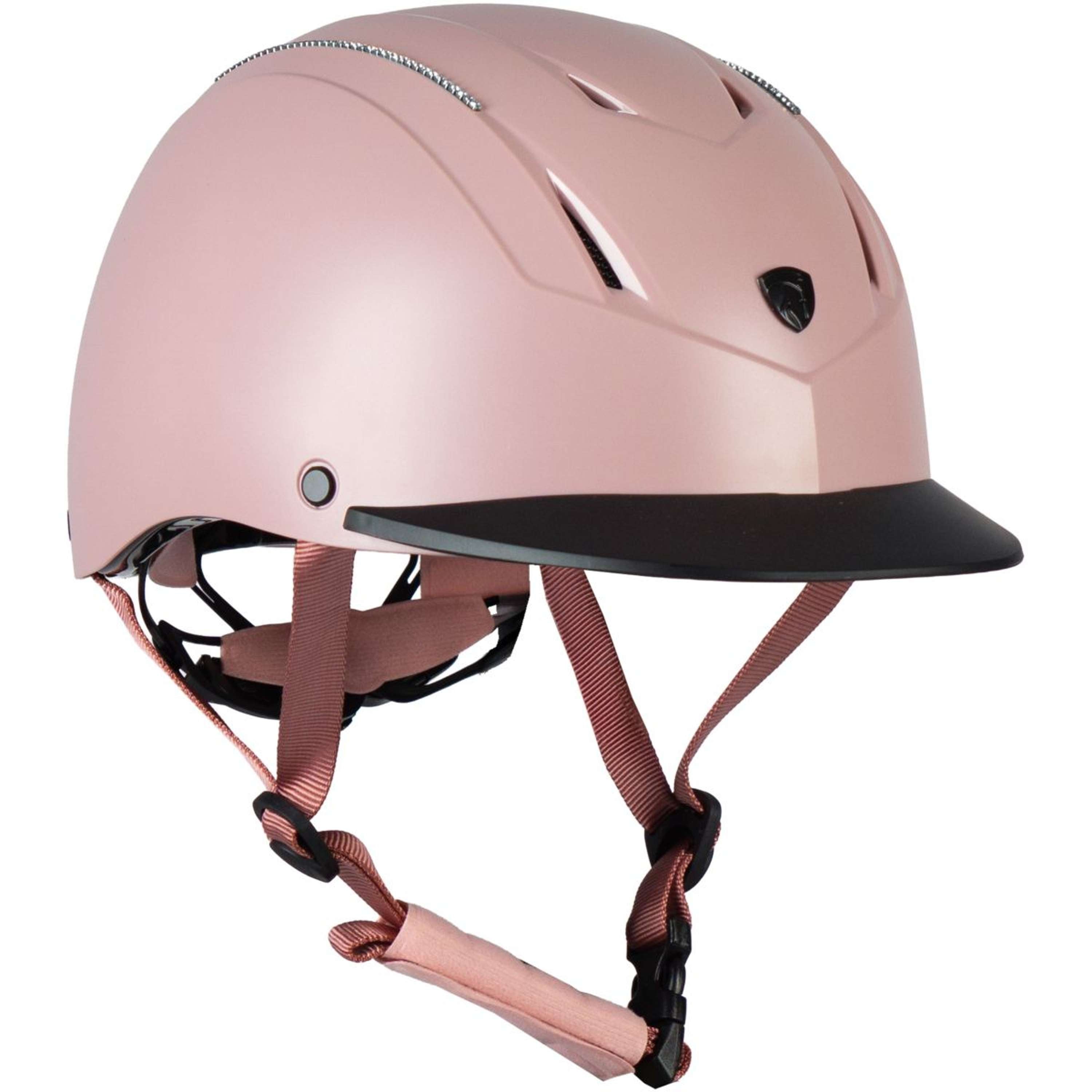 Kask jeździecki HORKA Dali Strass różowy/srebrny