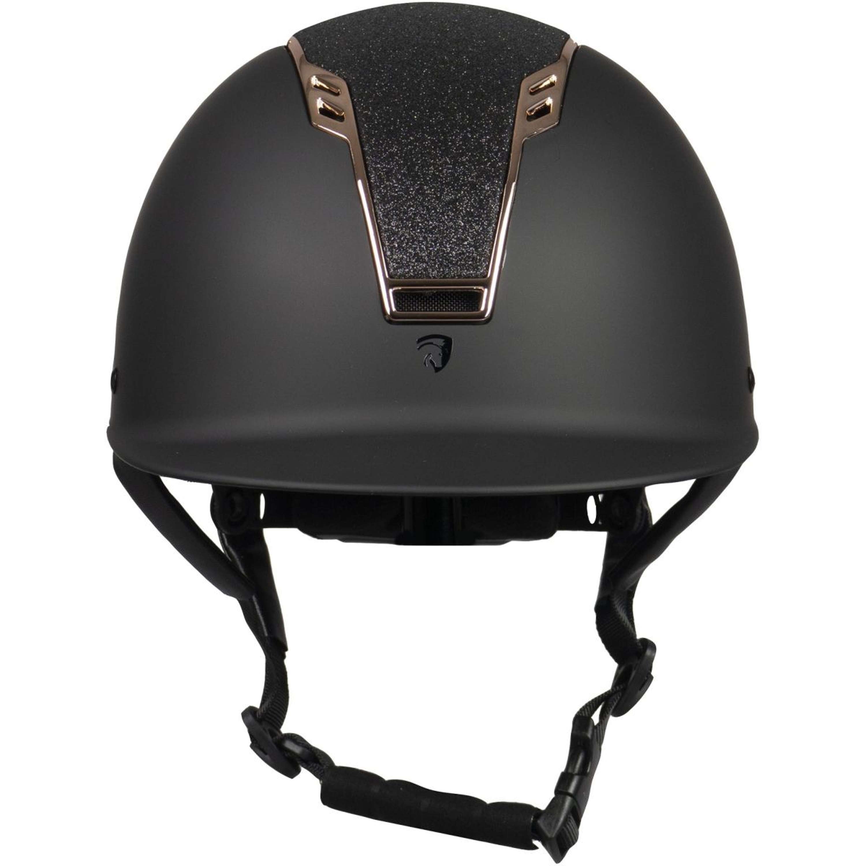 HORKA Kask jeździecki Sparrow Brokat Czarny/Różowy