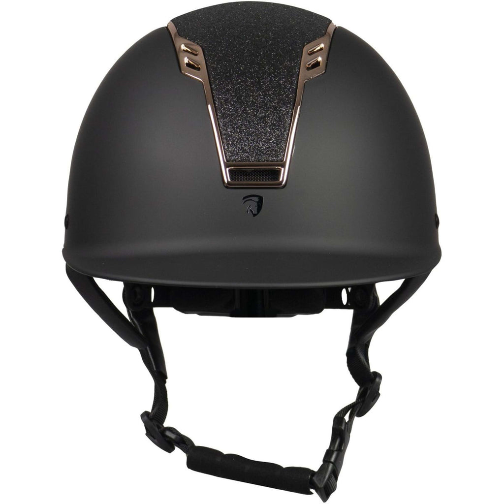 HORKA Kask jeździecki Sparrow Brokat Czarny/Różowy