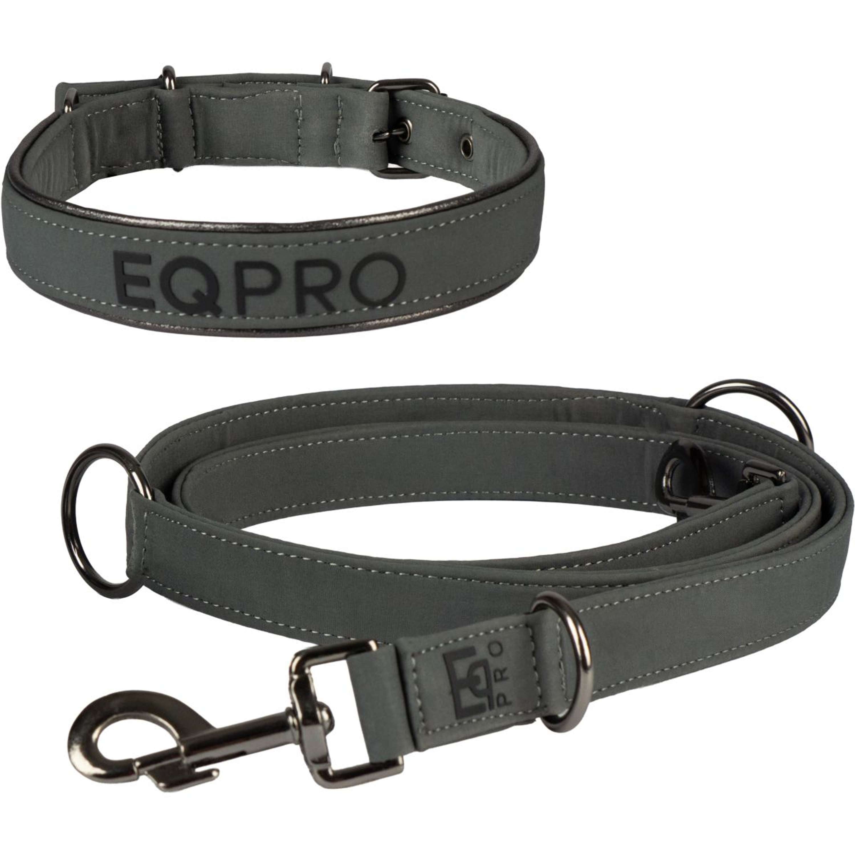 EQPRO Obroża I Smycz Softshell Shadow Steel